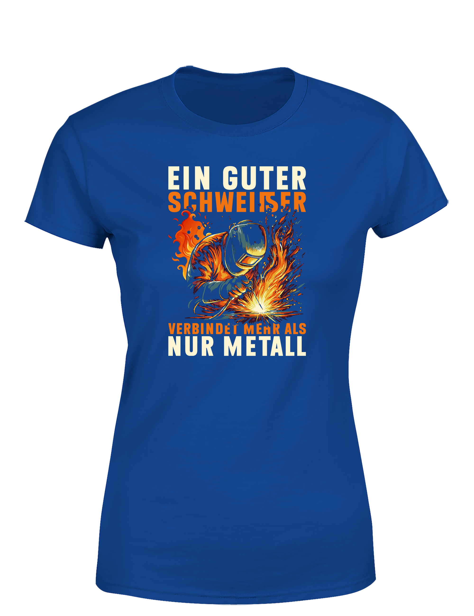 Ein guter Schweißer verbindet mehr als nur Metall – Damen T-Shirt im Retro Stil | Lustiges Shirt für Schweißerinnen, Metallbauerinnen & Handwerkerinnen