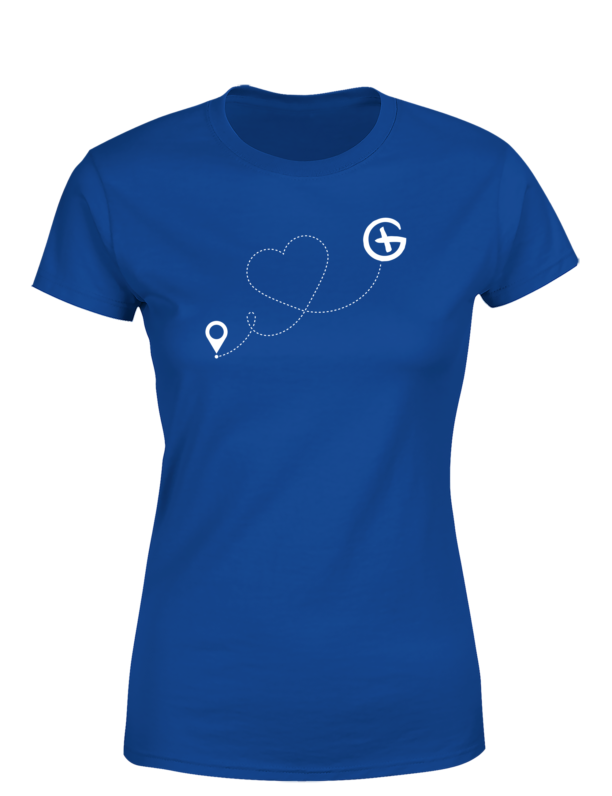 Geocaching Herz – Damen T-Shirt im Retro Stil | Stylisches Shirt für Geocacherinnen, Schatzsucherinnen & Outdoor-Fans