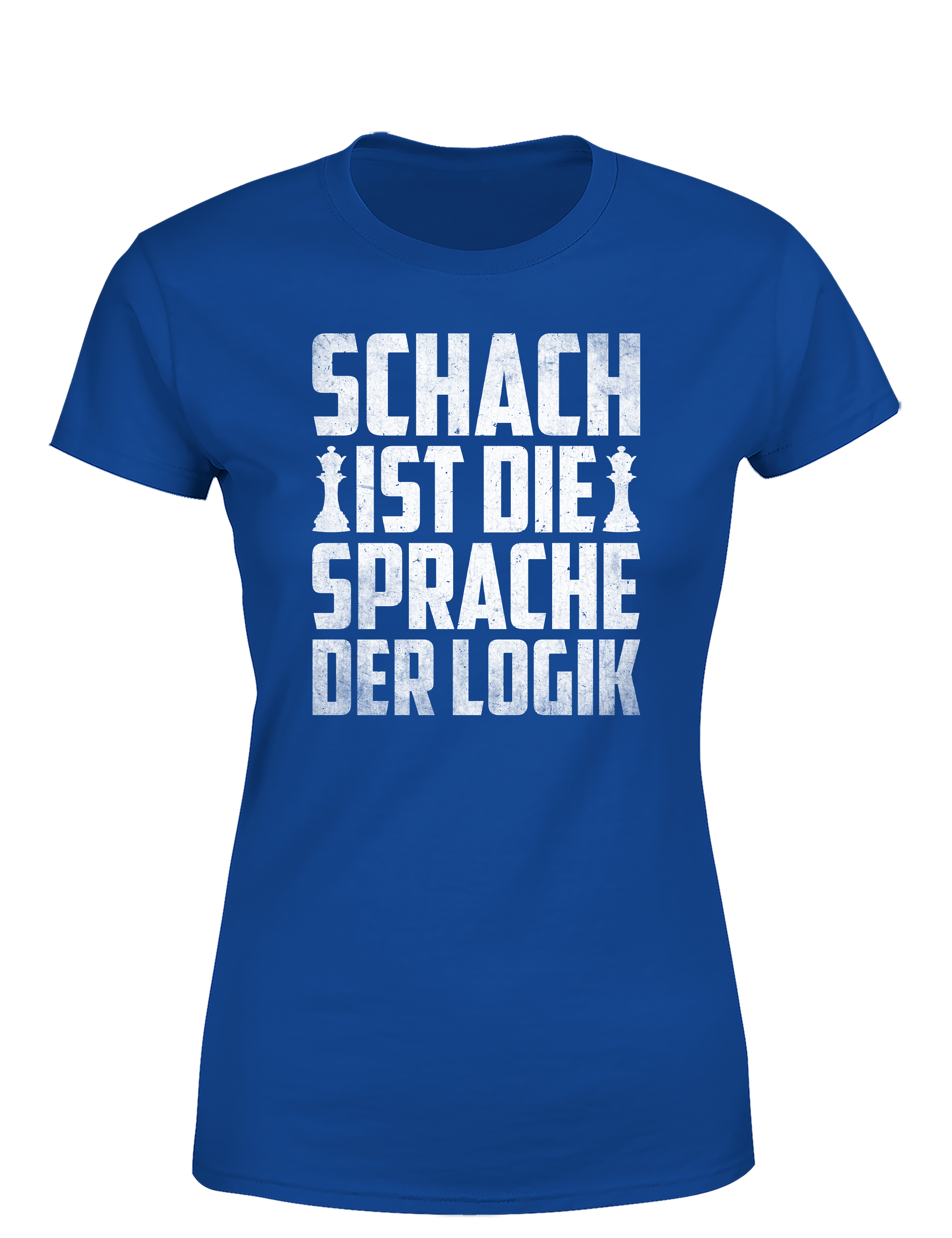 Schach ist die Sprache der Logik – Damen T-Shirt im Retro Stil | Stylisches Damen Shirt für Schachspielerinnen, Turniere, Freizeit & Geschenkidee