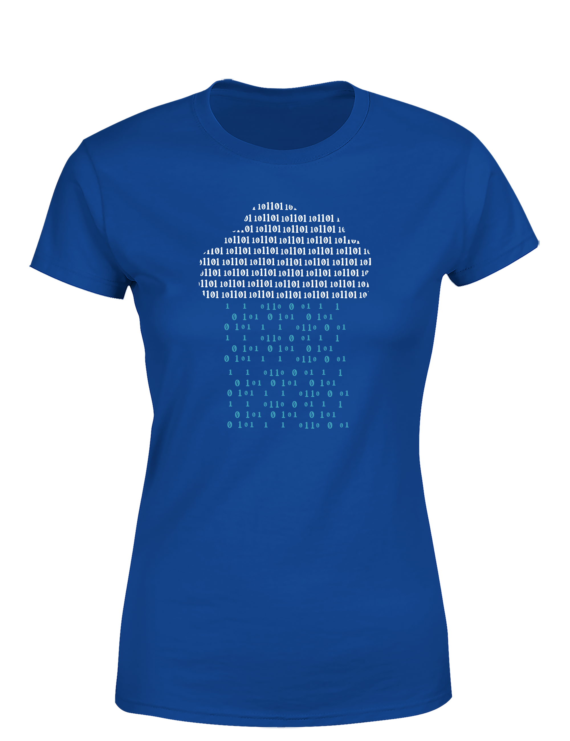 Binary Mushroom – Damen T-Shirt im Retro Stil | Lustiges Nerd Shirt für Gamerinnen, Programmiererinnen & IT-Fans