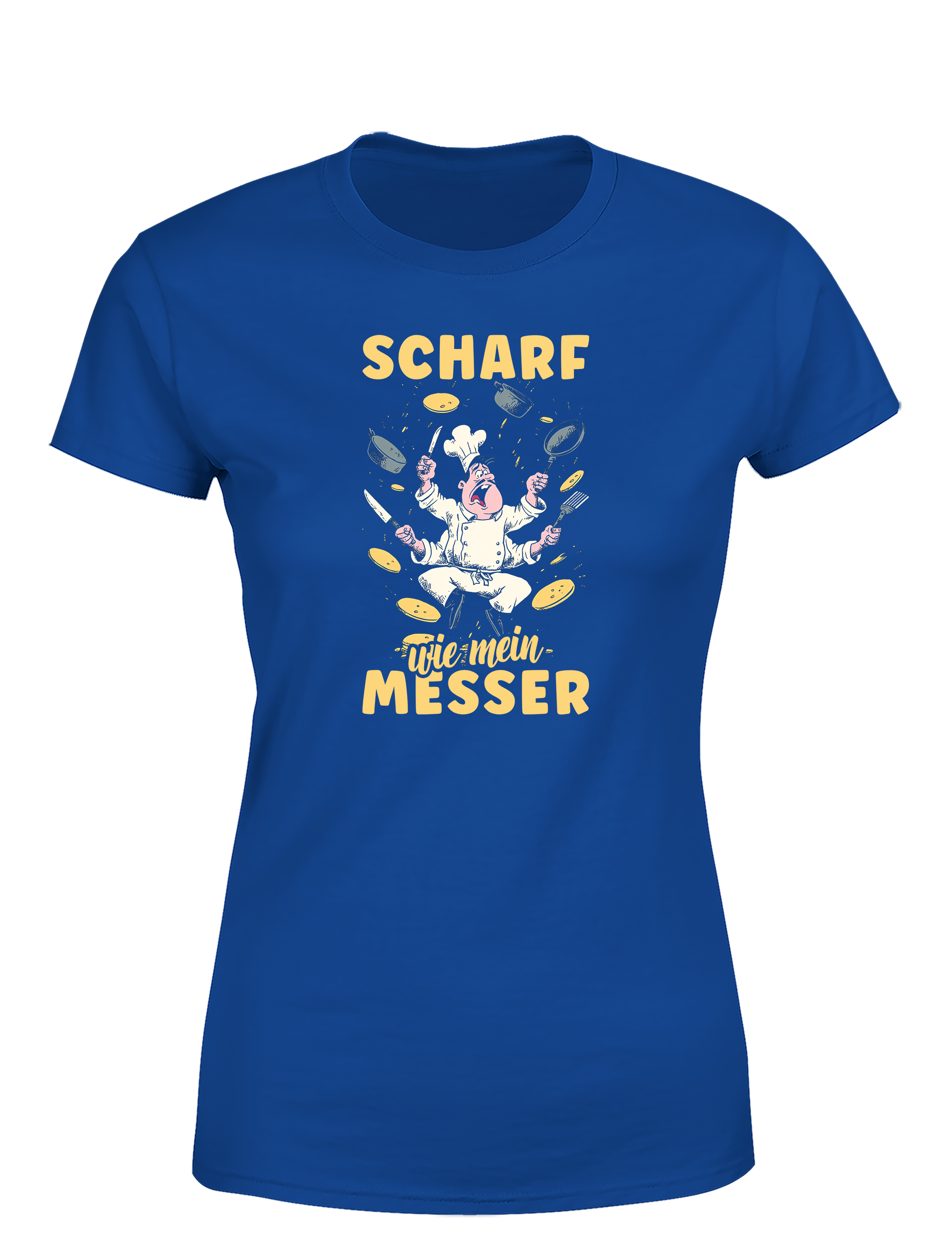 Damen T-Shirt „Scharf wie mein Messer“ | Cooles Koch Shirt für Frauen mit Küchenpower