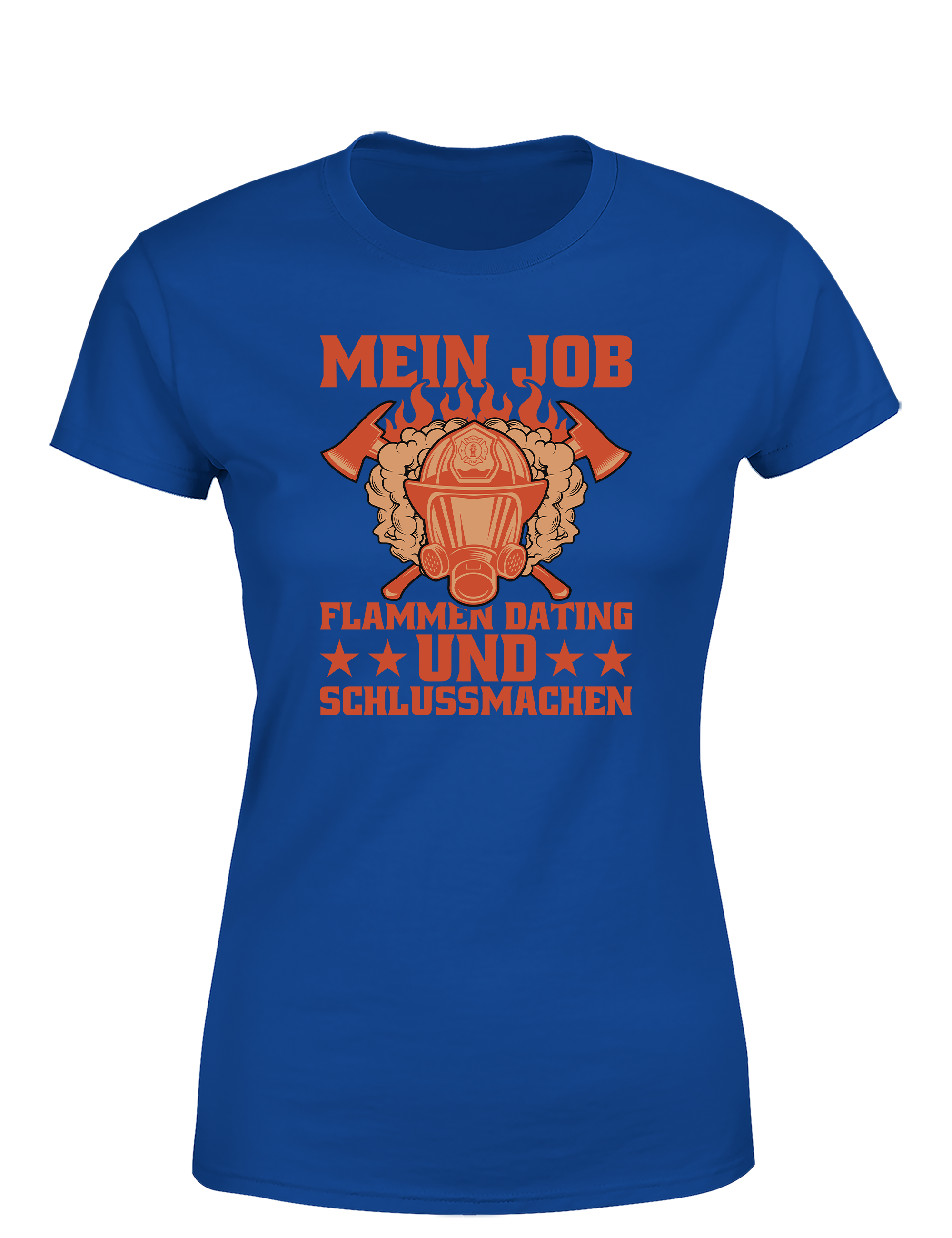 Damen T-Shirt Mein Job Flammen Dating und Schlussmachen | Lustiges Feuerwehr Shirt