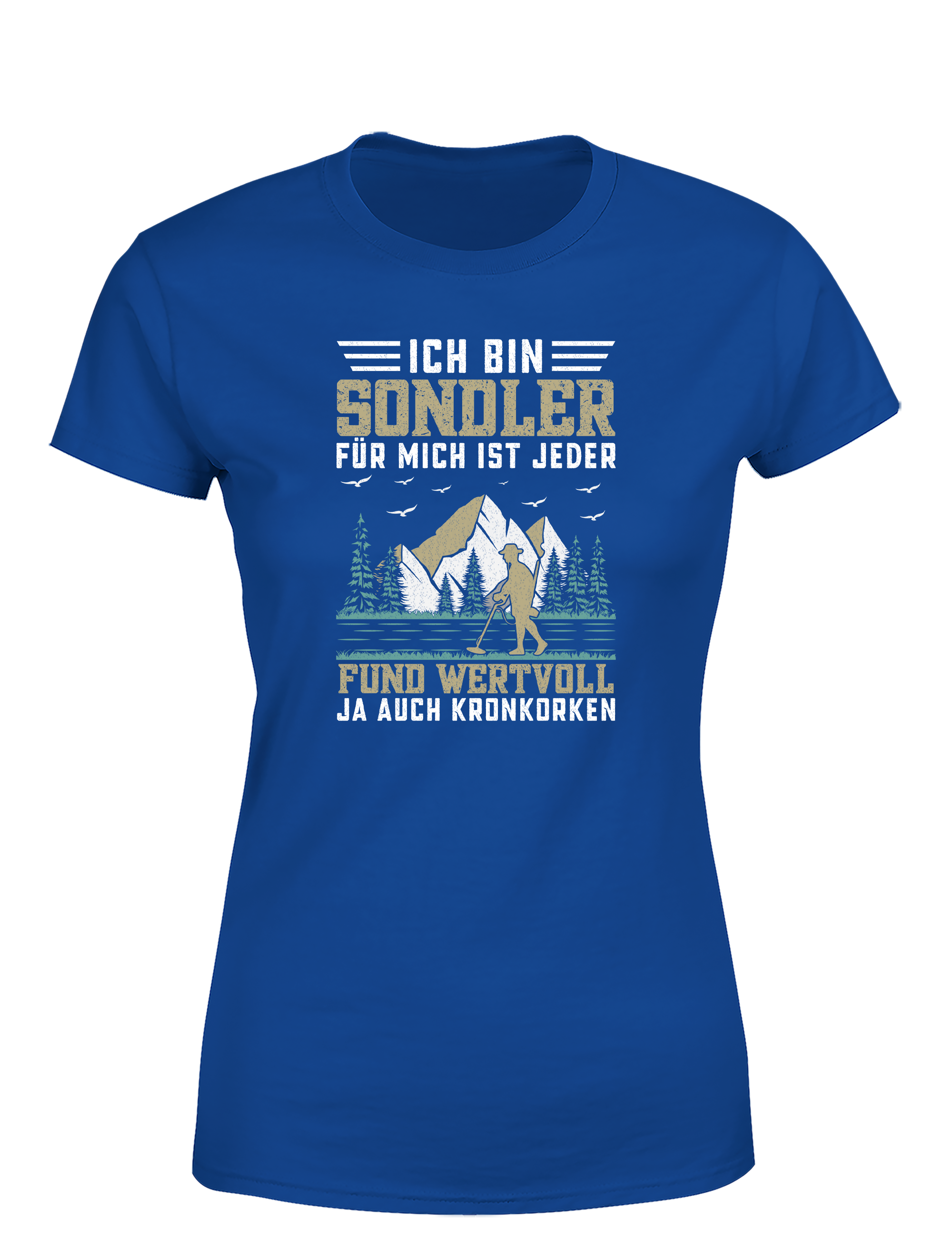 Ich bin Sondlerin – für mich ist jeder Fund wertvoll (ja, auch Kronkorken) – Damen T-Shirt im Retro Stil | Lustiges Shirt für Schatzsucherinnen, Freizeit & Geschenkidee