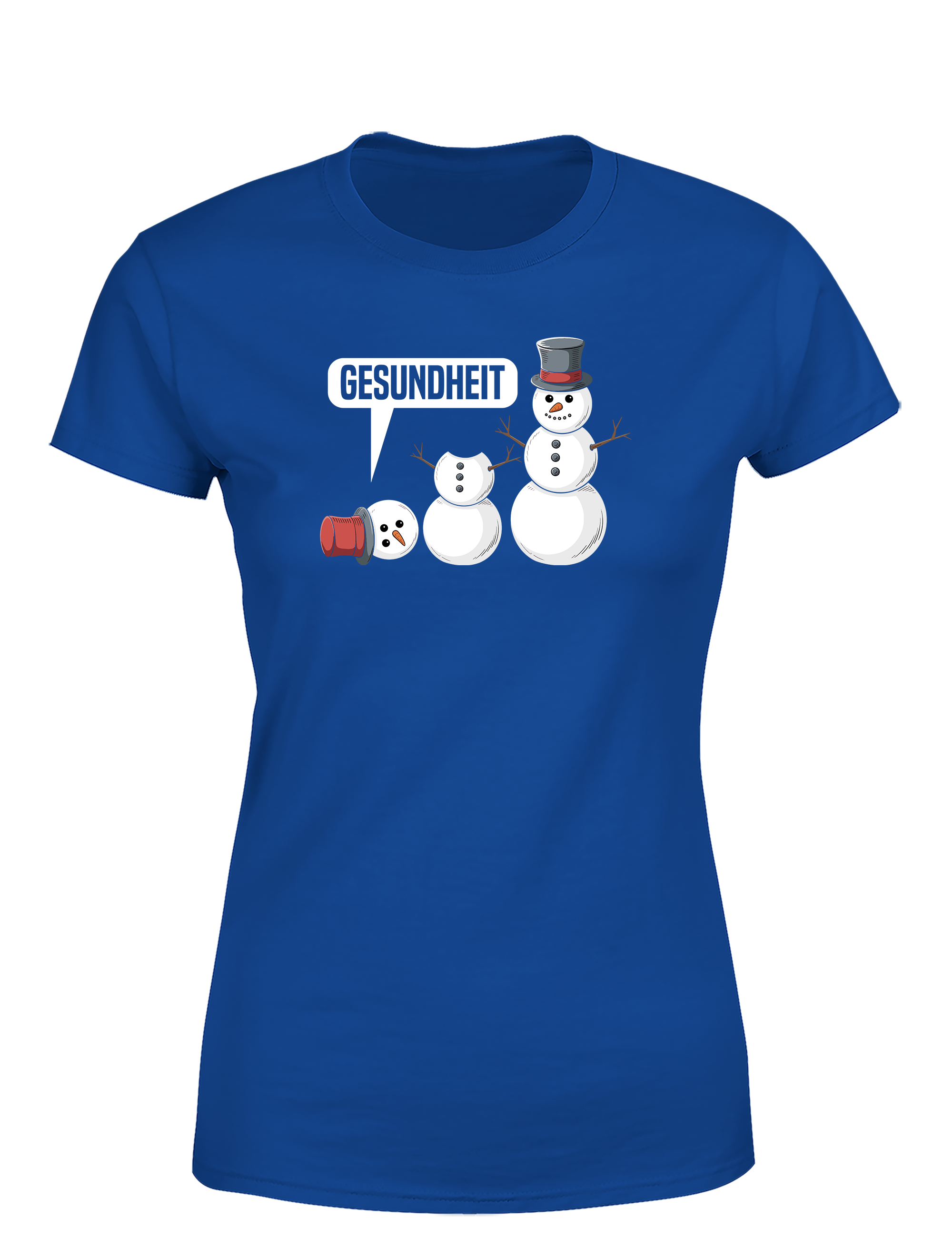 Süßes Damen T-Shirt „Gesundheit“ | Lustiges Schneemann-Shirt für Winter, Weihnachten & Humor-Fans