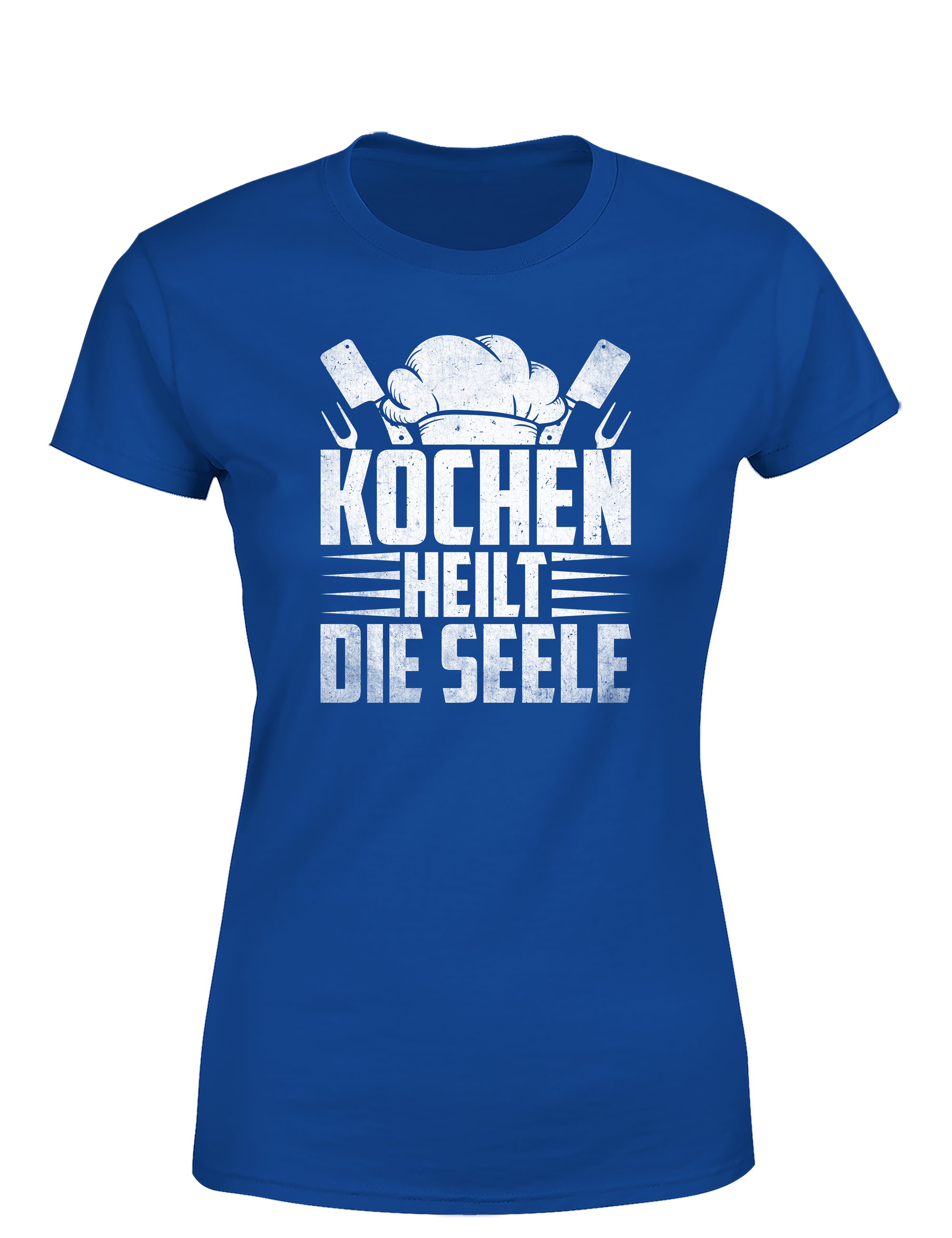 Damen T-Shirt „Kochen heilt die Seele“ | Stylisches Koch Shirt für Frauen mit Herz
