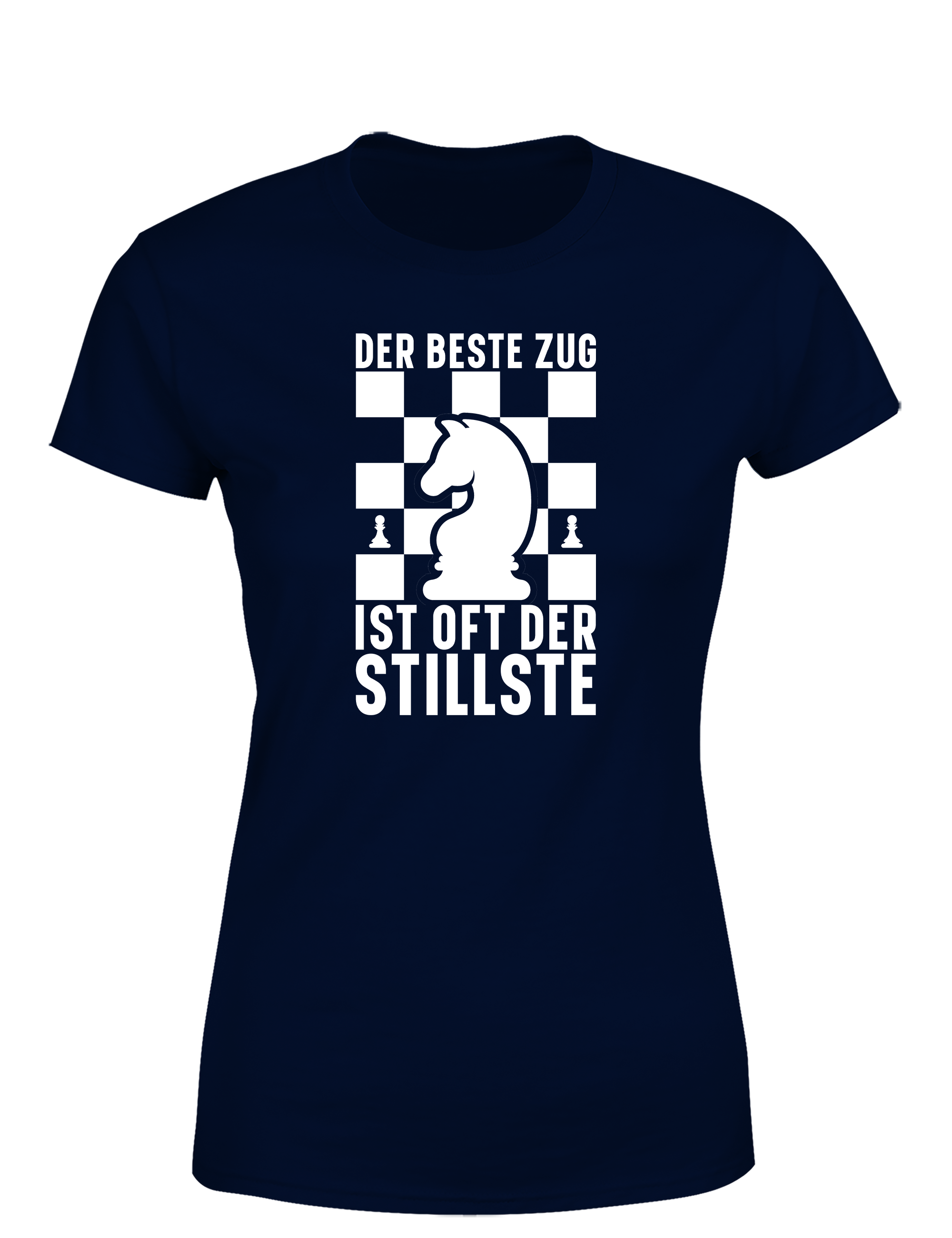 Der beste Zug ist oft der stillste – Damen T-Shirt im Retro Stil | Stylisches Damen Shirt für Schachspielerinnen, Turniere, Freizeit & Geschenkidee