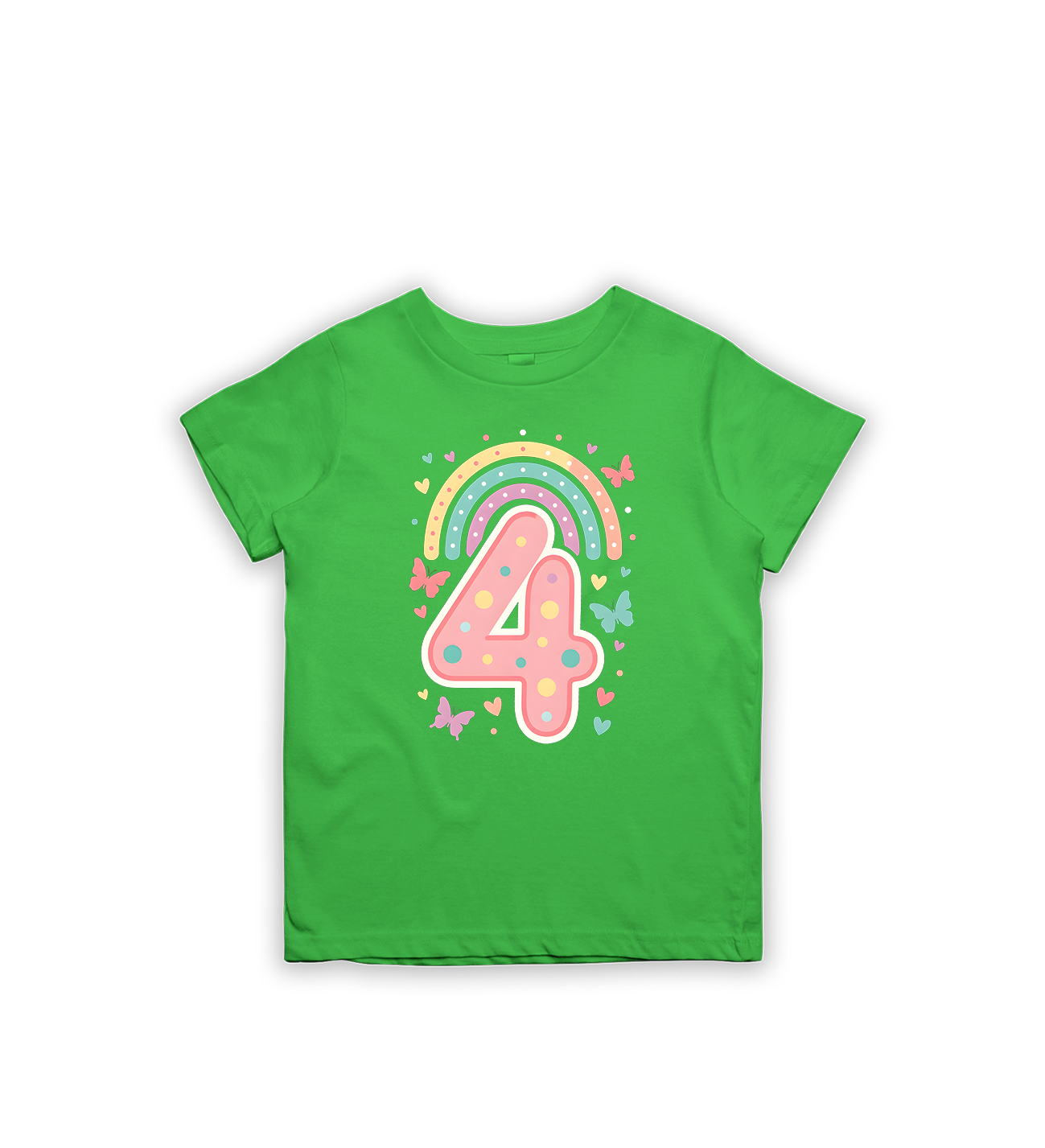 4. Geburtstag Regenbogen Kinder T-Shirt