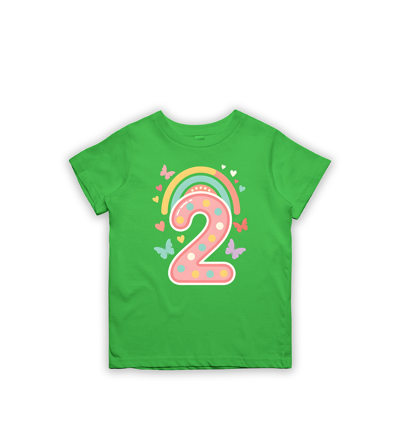 2. Geburtstag Regenbogen Kinder T-Shirt