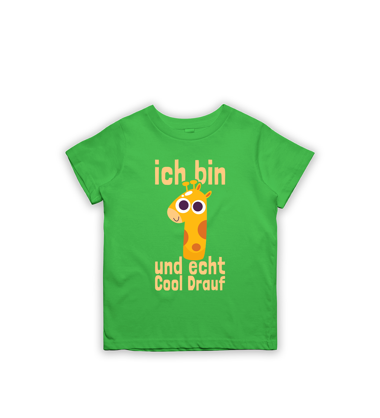 Ich bin 1 und echt cool drauf Kinder T-Shirt – Lustiges Giraffen Geburtstagsshirt für den 1. Geburtstag