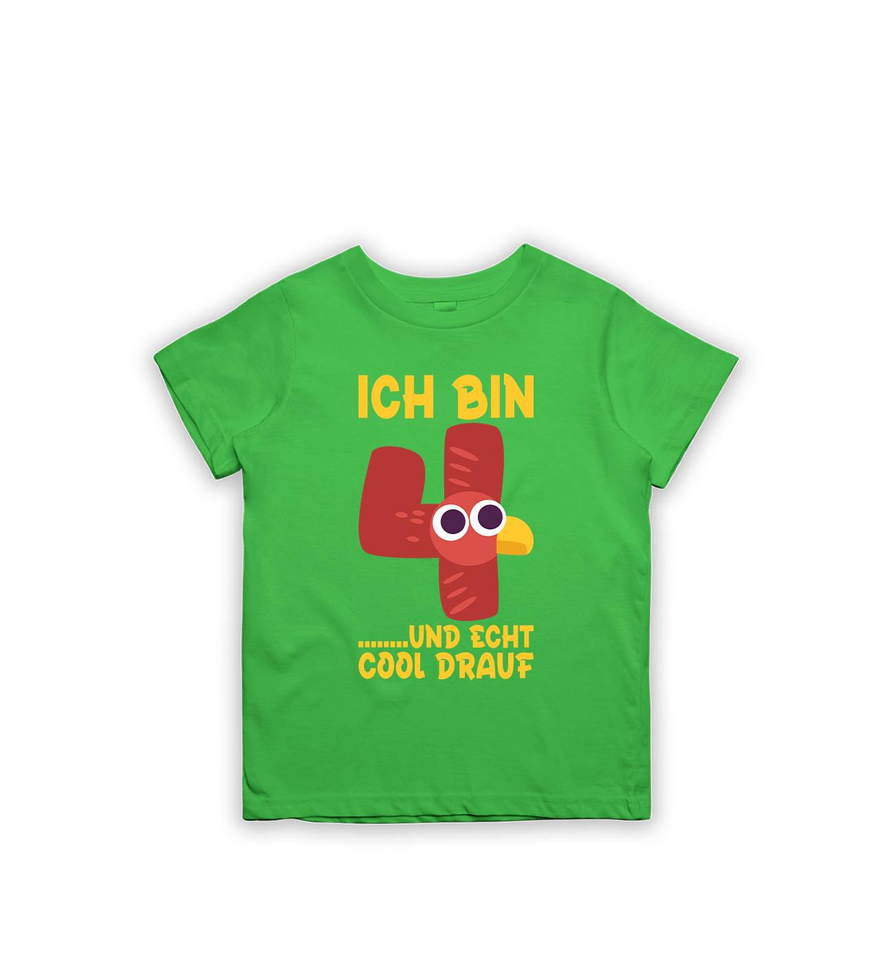 Ich bin 4 und echt cool drauf Kinder T-Shirt – Lustiges Geburtstagsshirt für Kinder