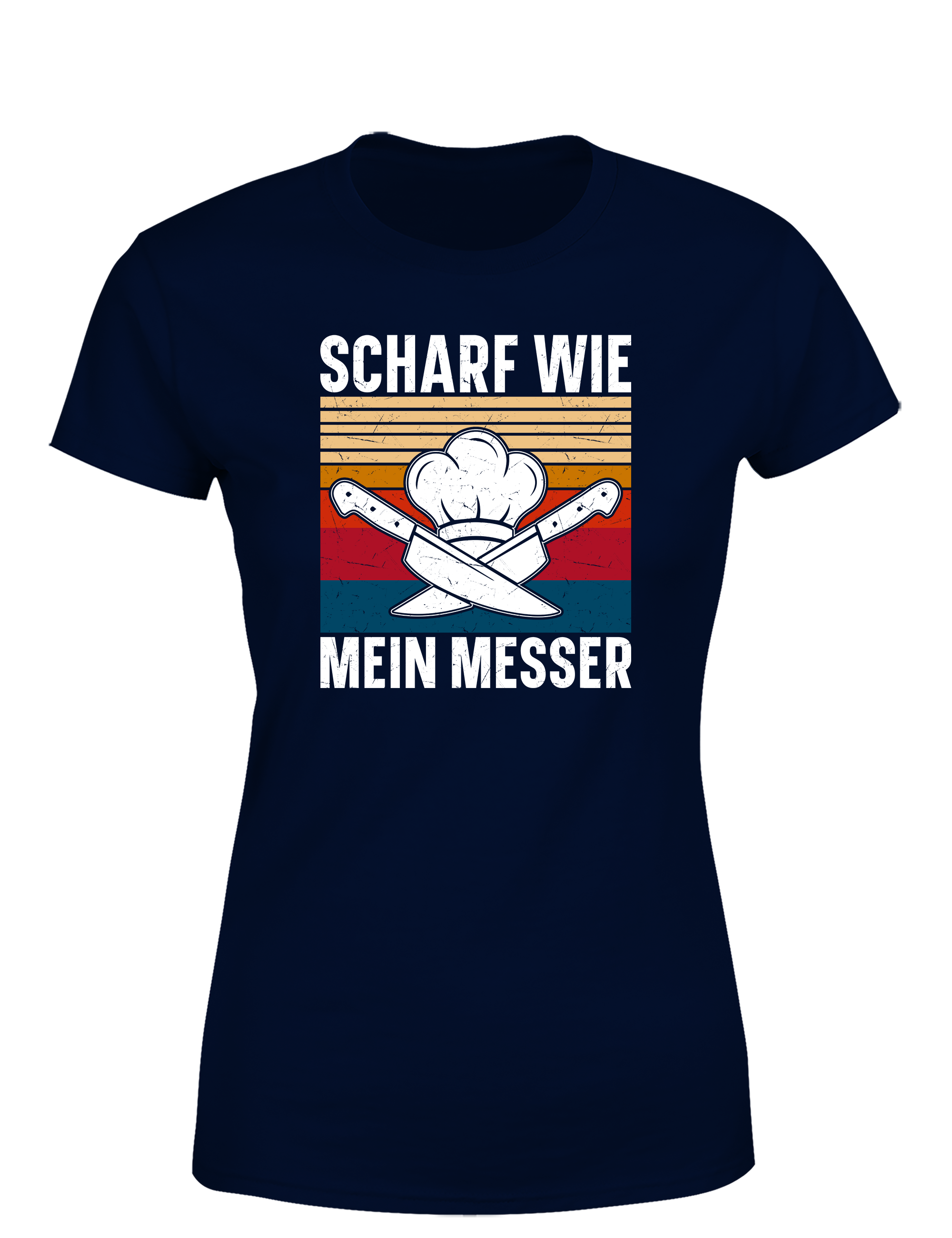 Damen T-Shirt „Scharf wie mein Messer“ | Cooles Koch Shirt für Frauen mit Küchenpower