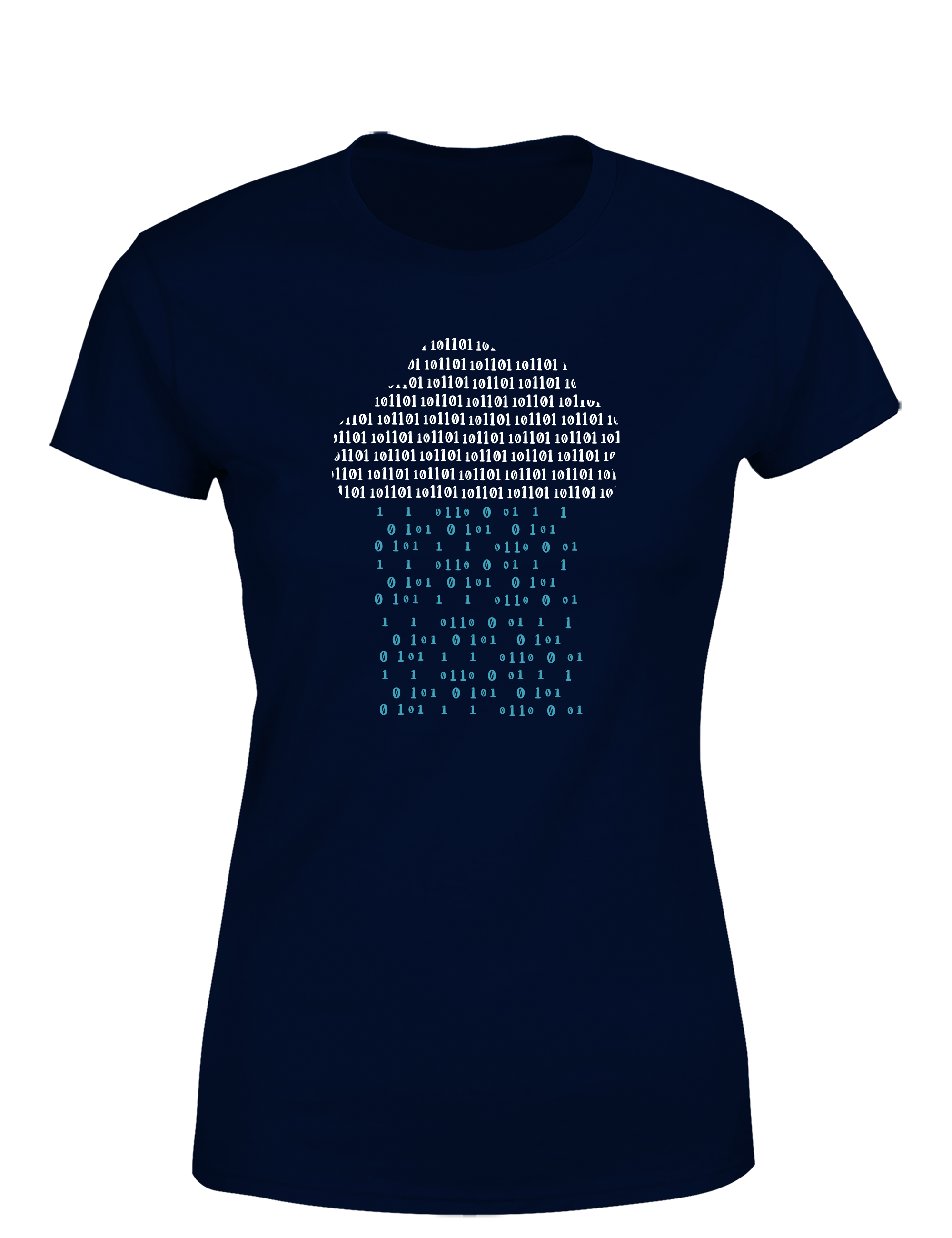 Binary Mushroom – Damen T-Shirt im Retro Stil | Lustiges Nerd Shirt für Gamerinnen, Programmiererinnen & IT-Fans