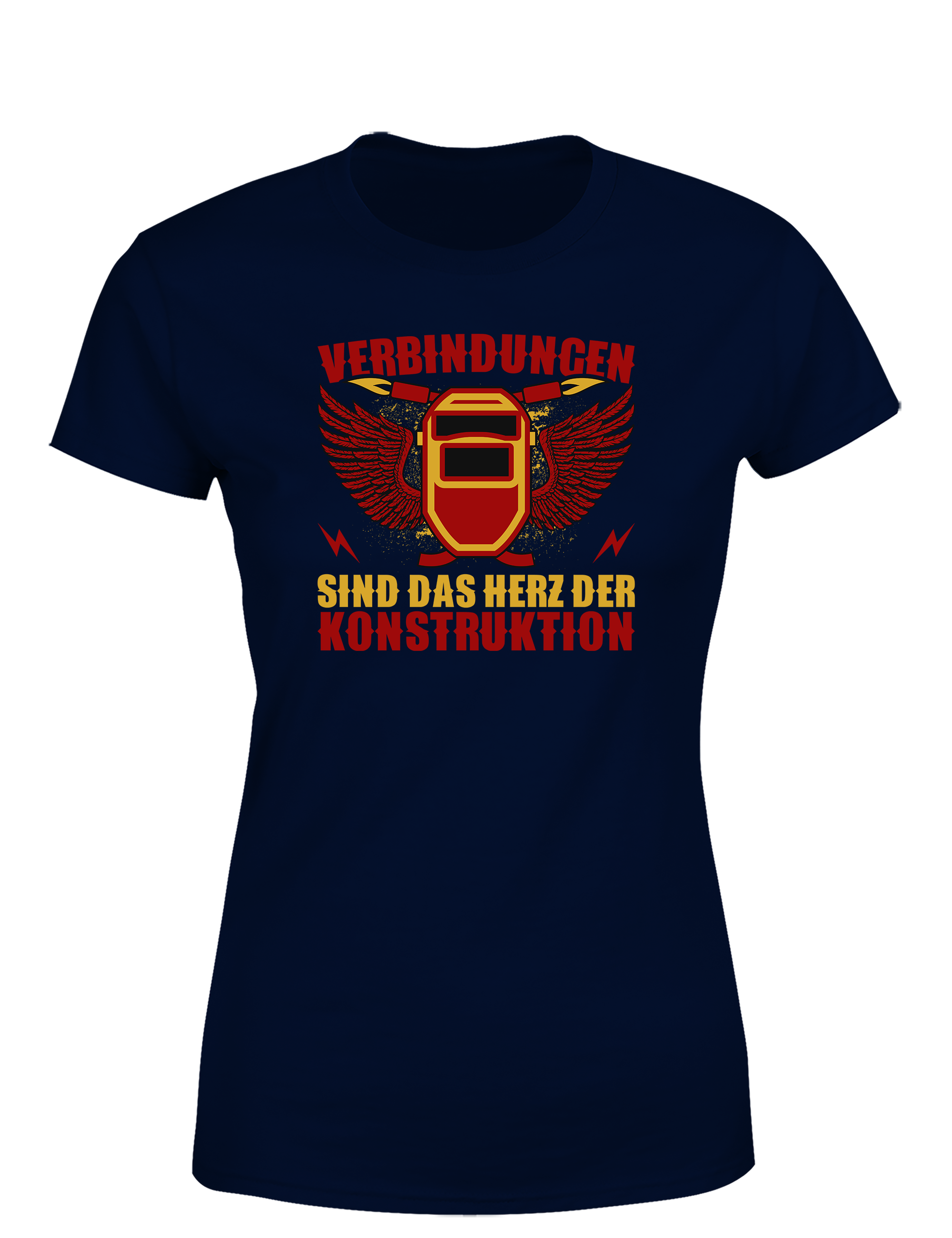 Verbindungen sind das Herz der Konstruktion – Damen T-Shirt im Retro Stil | Lustiges Shirt für Ingenieurinnen, Handwerkerinnen & Technik-Fans