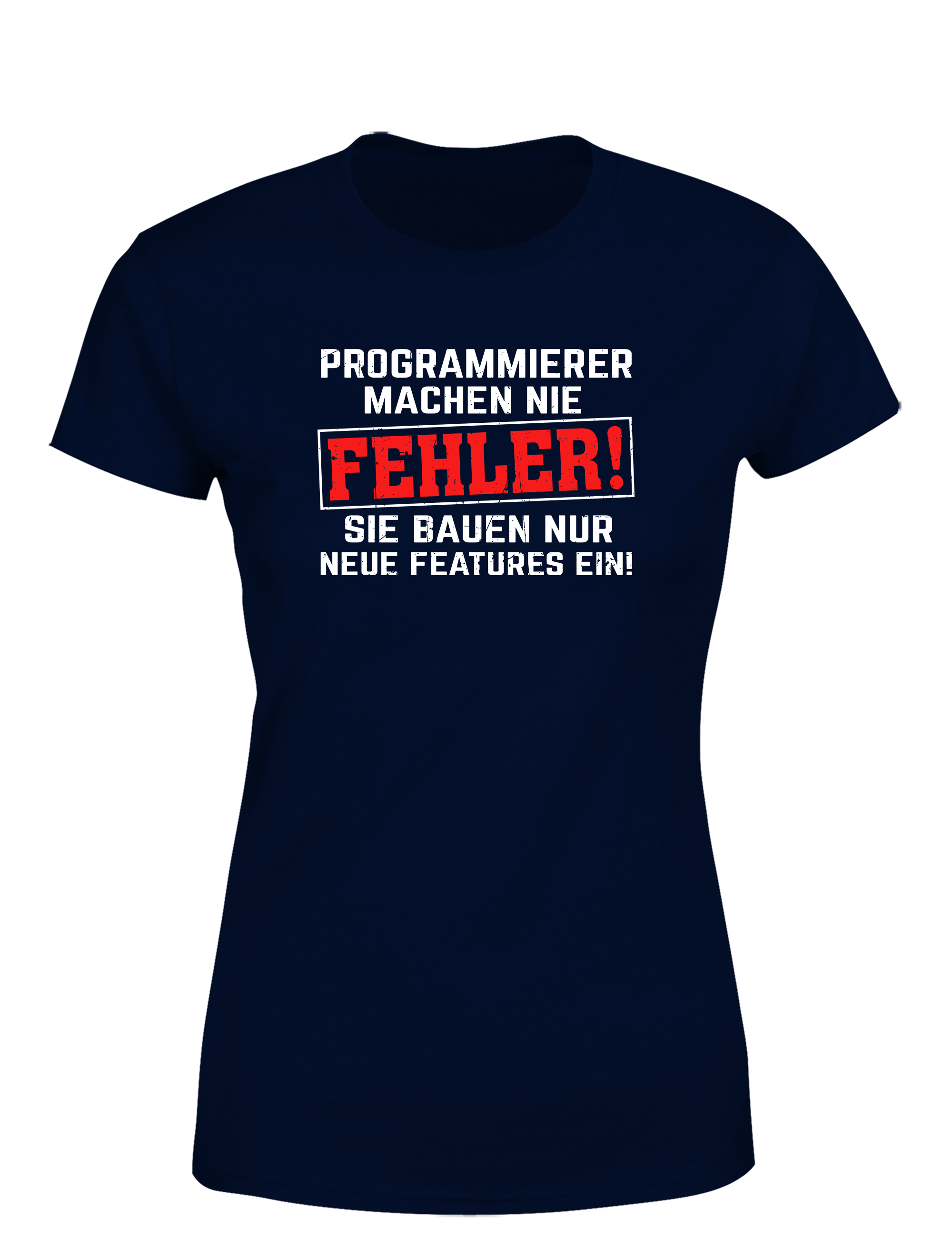 Programmierer machen nie Fehler – Damen T-Shirt im Retro Stil | Lustiges Nerd Shirt für Entwicklerinnen, Coderinnen & IT-Fans