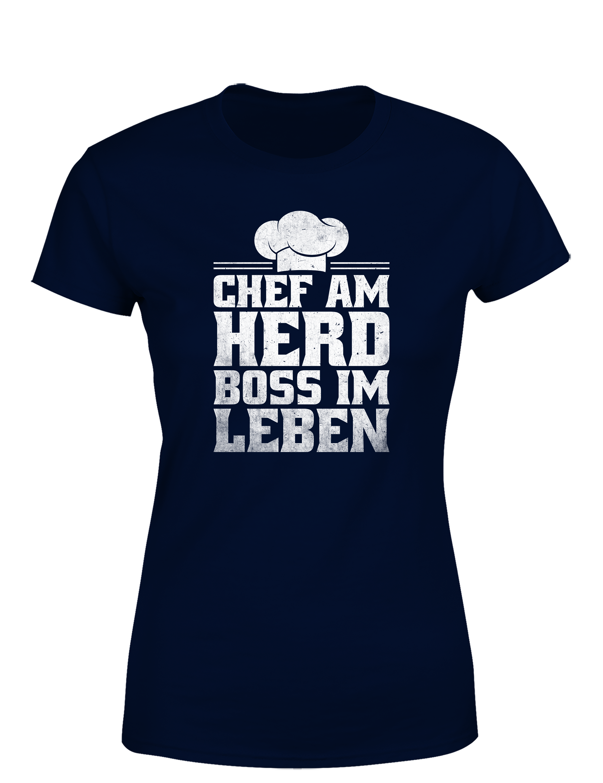 Damen T-Shirt „Chef am Herd Boss im Leben“ | Lustiges Koch Shirt für selbstbewusste Frauen