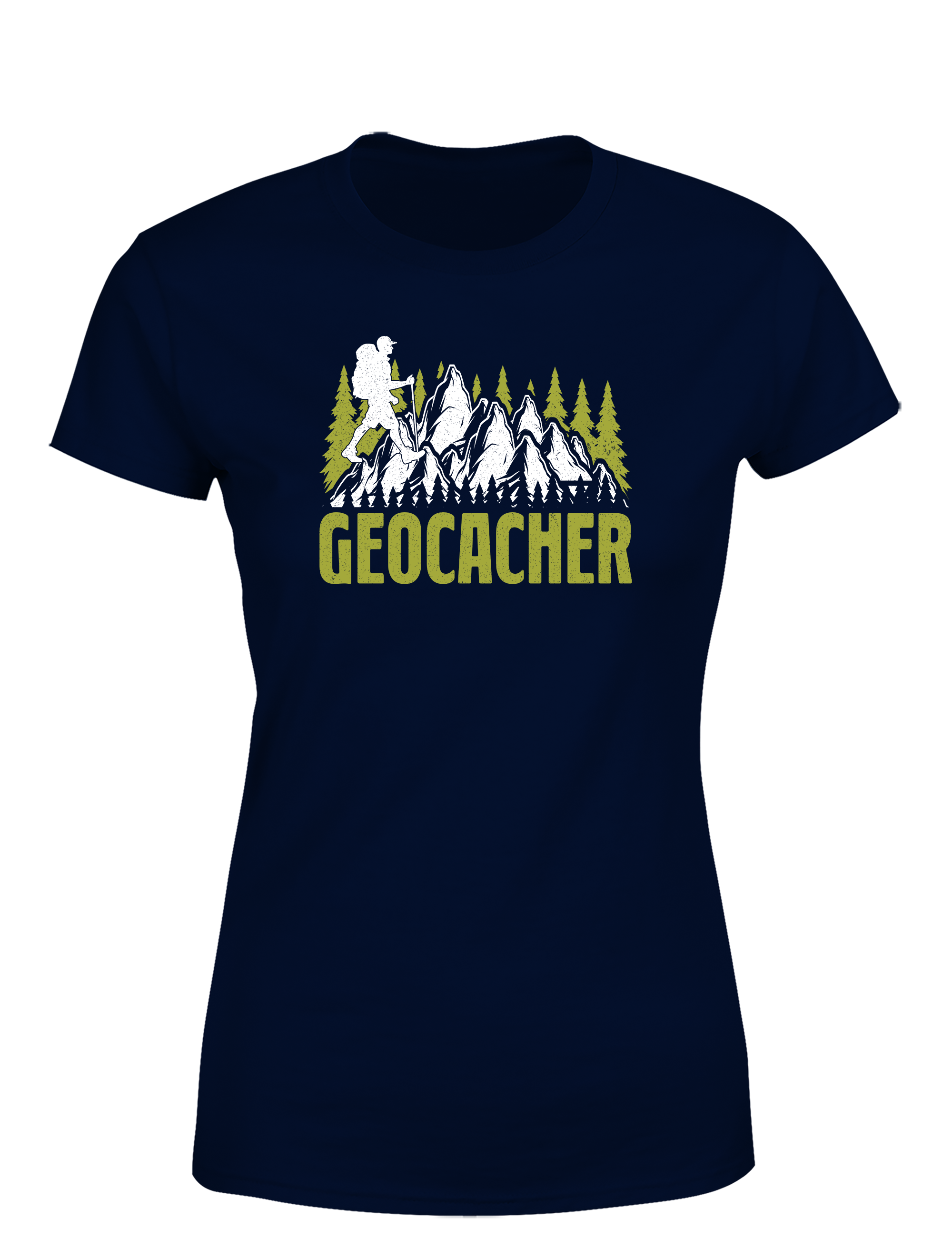 Geocacher – Damen T-Shirt im Retro Stil | Stylisches Shirt für Schatzsucherinnen, Abenteurerinnen & Outdoor-Fans