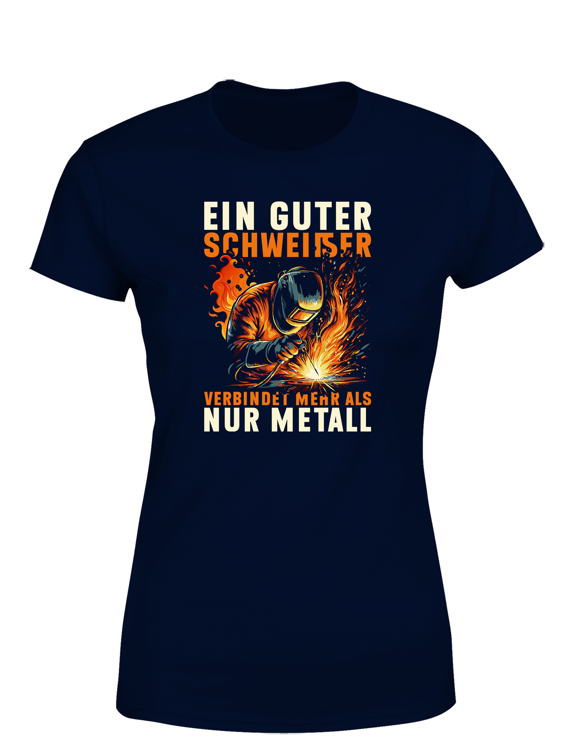 Ein guter Schweißer verbindet mehr als nur Metall – Damen T-Shirt im Retro Stil | Lustiges Shirt für Schweißerinnen, Metallbauerinnen & Handwerkerinnen