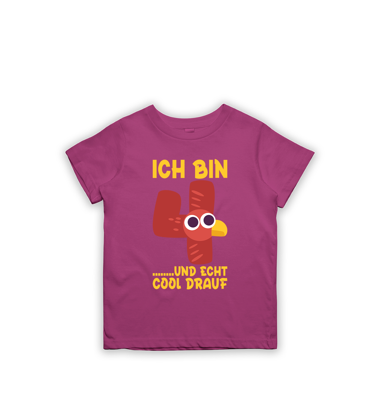 Ich bin 4 und echt cool drauf Kinder T-Shirt – Lustiges Geburtstagsshirt für Kinder