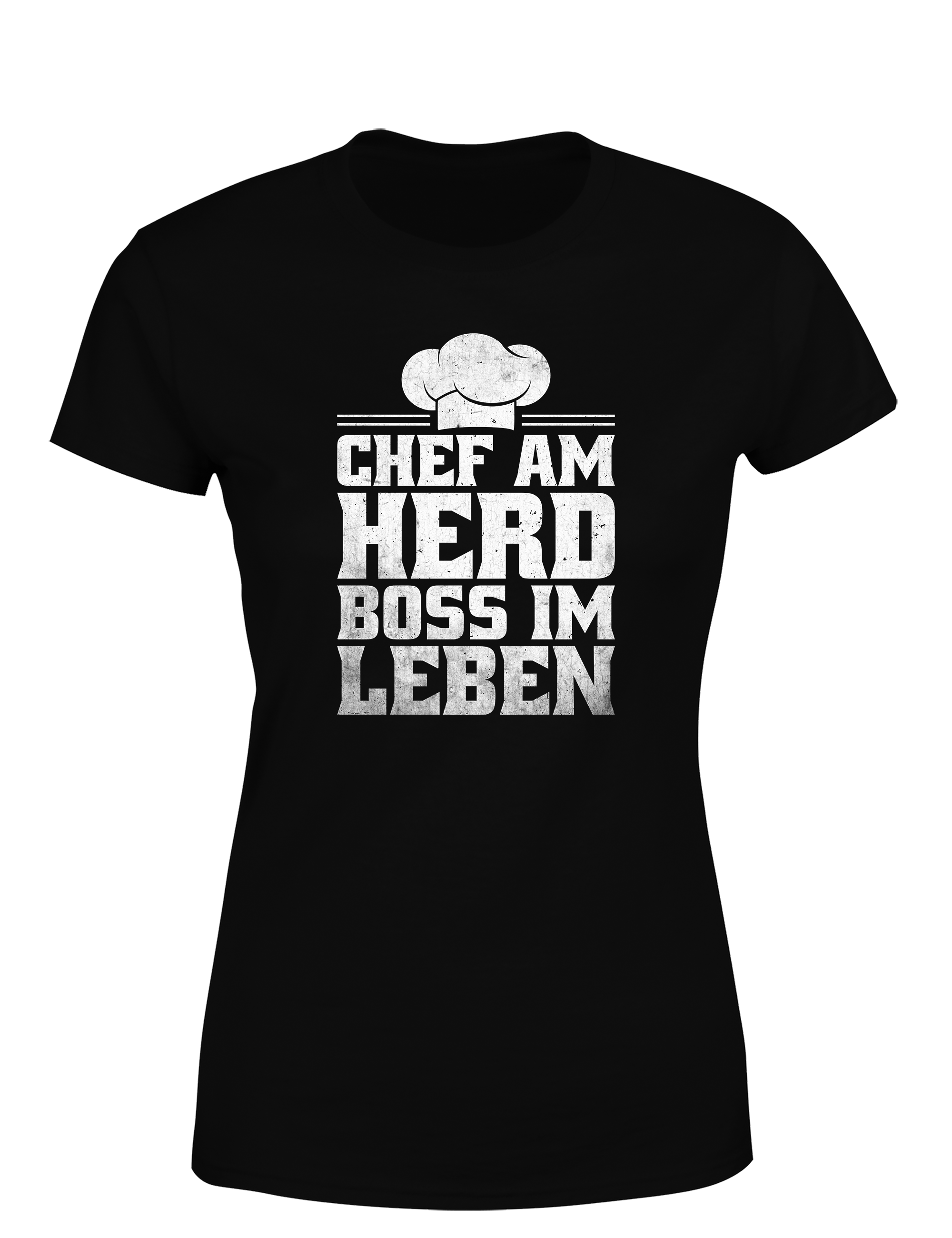 Damen T-Shirt „Chef am Herd Boss im Leben“ | Lustiges Koch Shirt für selbstbewusste Frauen