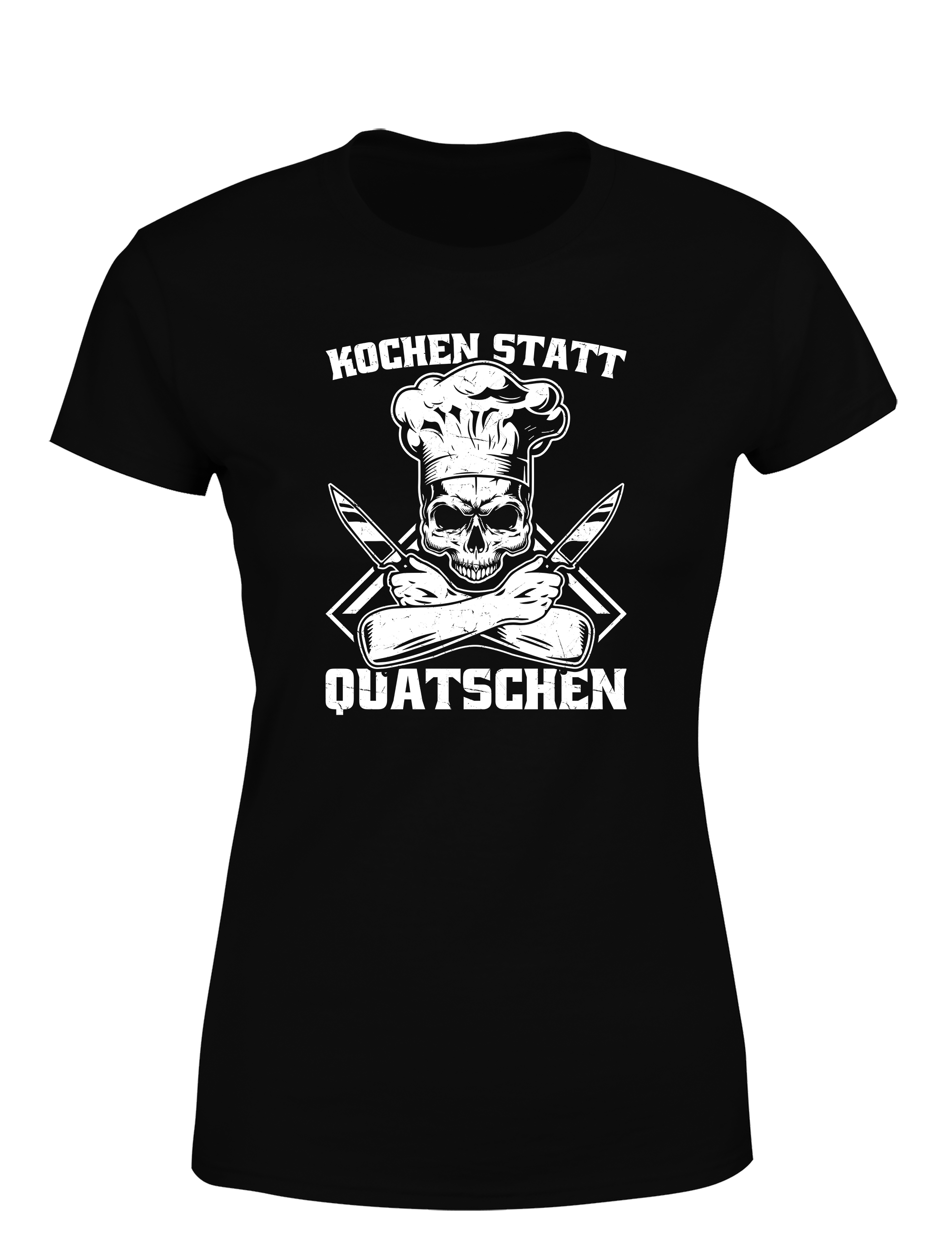 Damen T-Shirt „Kochen statt Quatschen“ | Cooles Koch Shirt für Frauen mit Humor