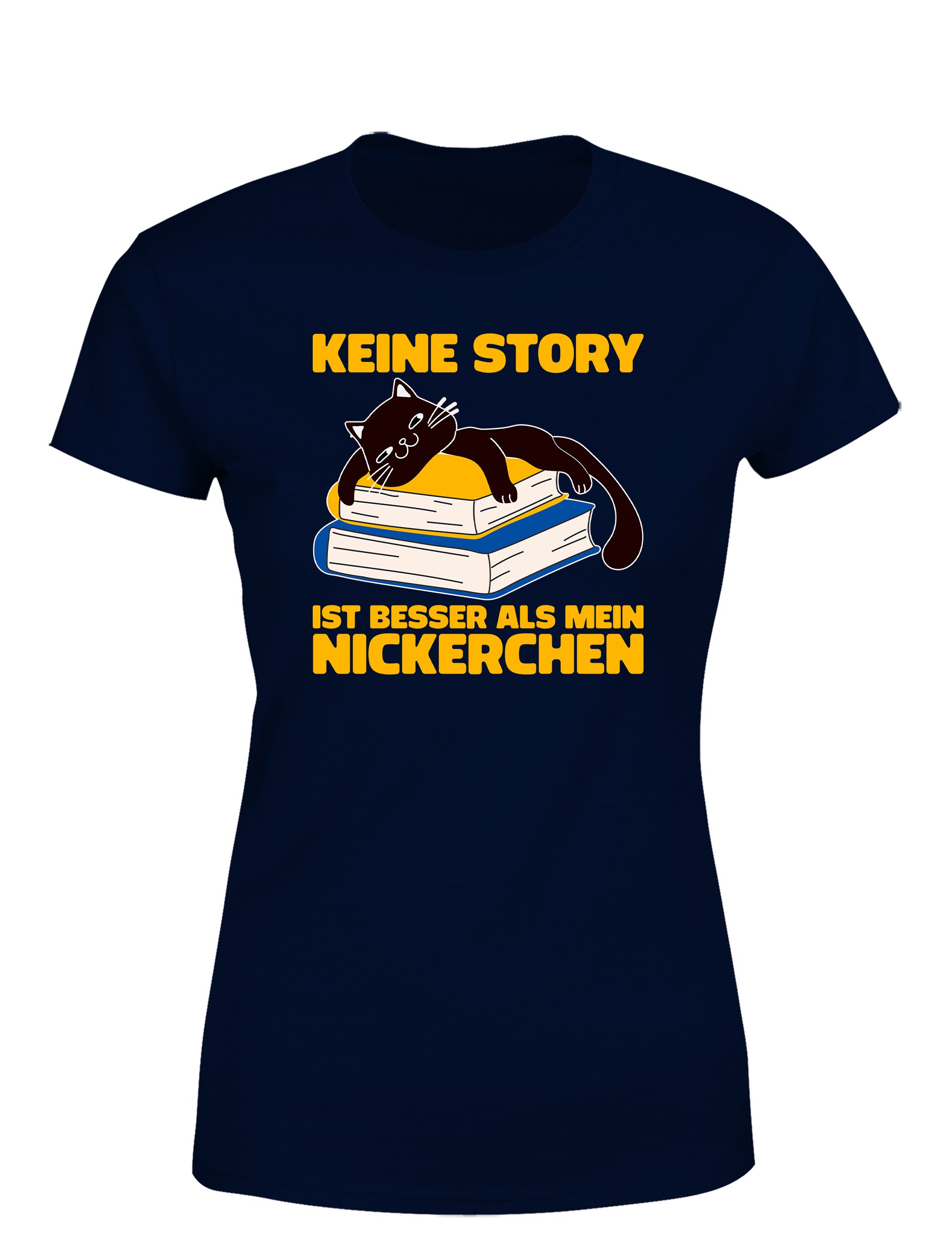 Keine Story ist besser als mein Nickerchen – Damen T-Shirt im Retro Stil | Lustiges Shirt für Leserinnen, Bibliothek & Geschenkidee
