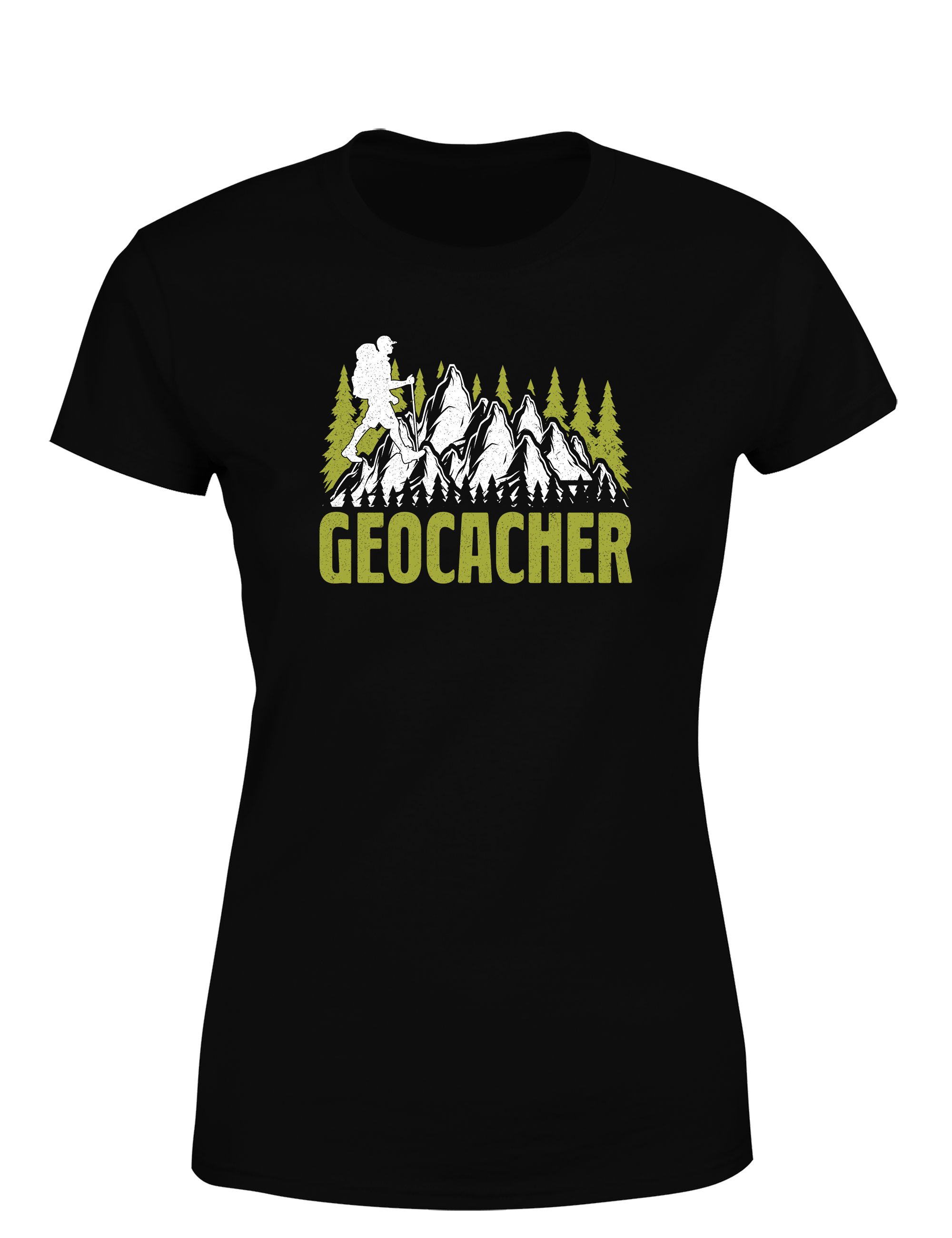 Geocacher – Damen T-Shirt im Retro Stil | Stylisches Shirt für Schatzsucherinnen, Abenteurerinnen & Outdoor-Fans