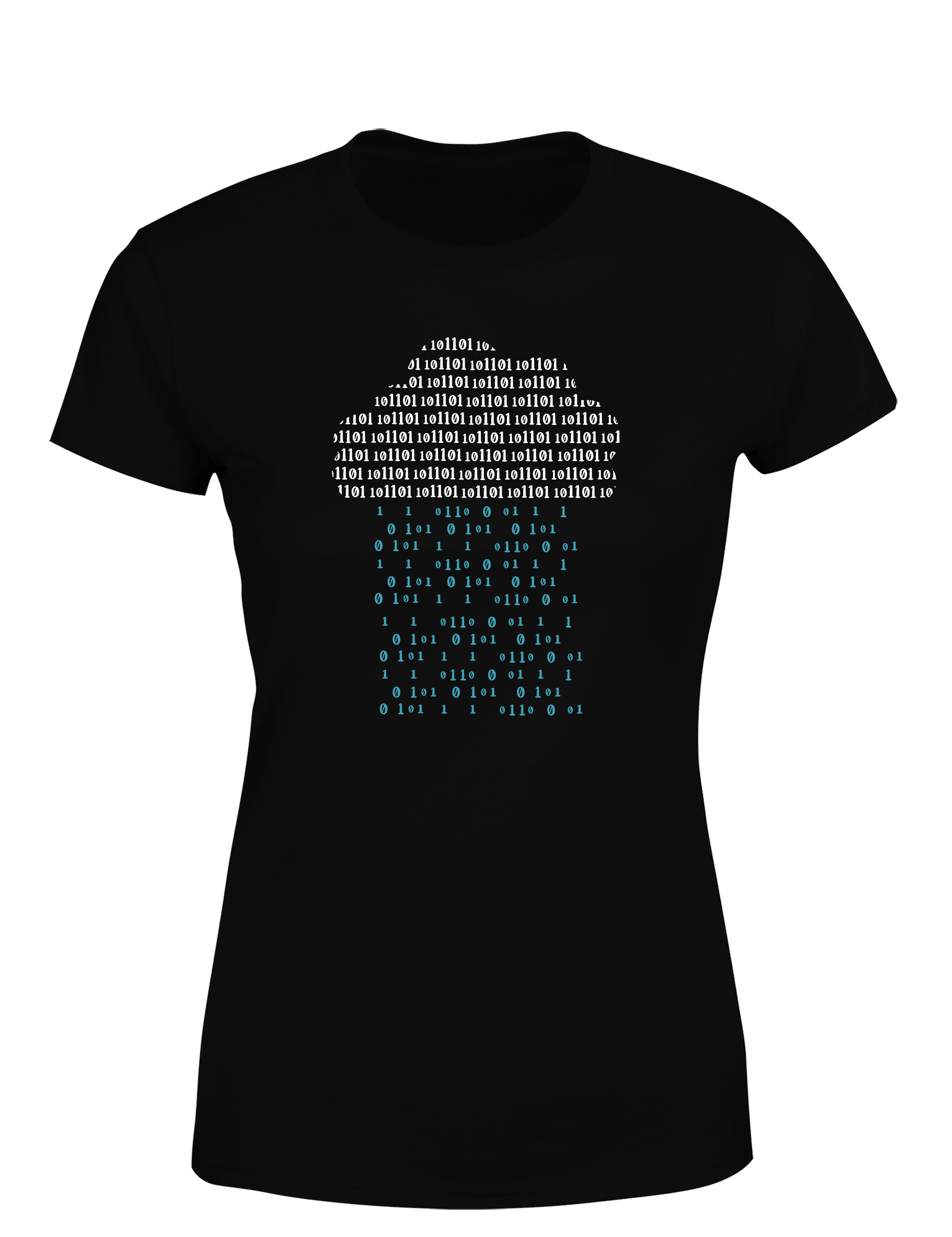 Binary Mushroom – Damen T-Shirt im Retro Stil | Lustiges Nerd Shirt für Gamerinnen, Programmiererinnen & IT-Fans