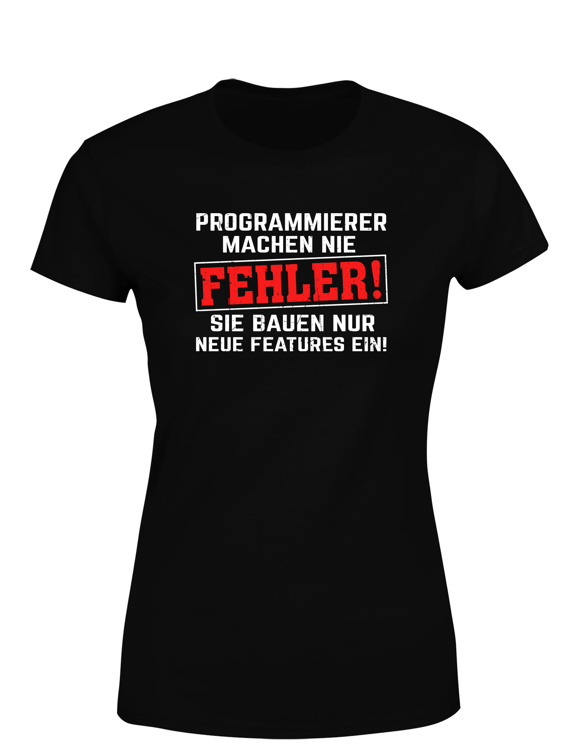 Programmierer machen nie Fehler – Damen T-Shirt im Retro Stil | Lustiges Nerd Shirt für Entwicklerinnen, Coderinnen & IT-Fans