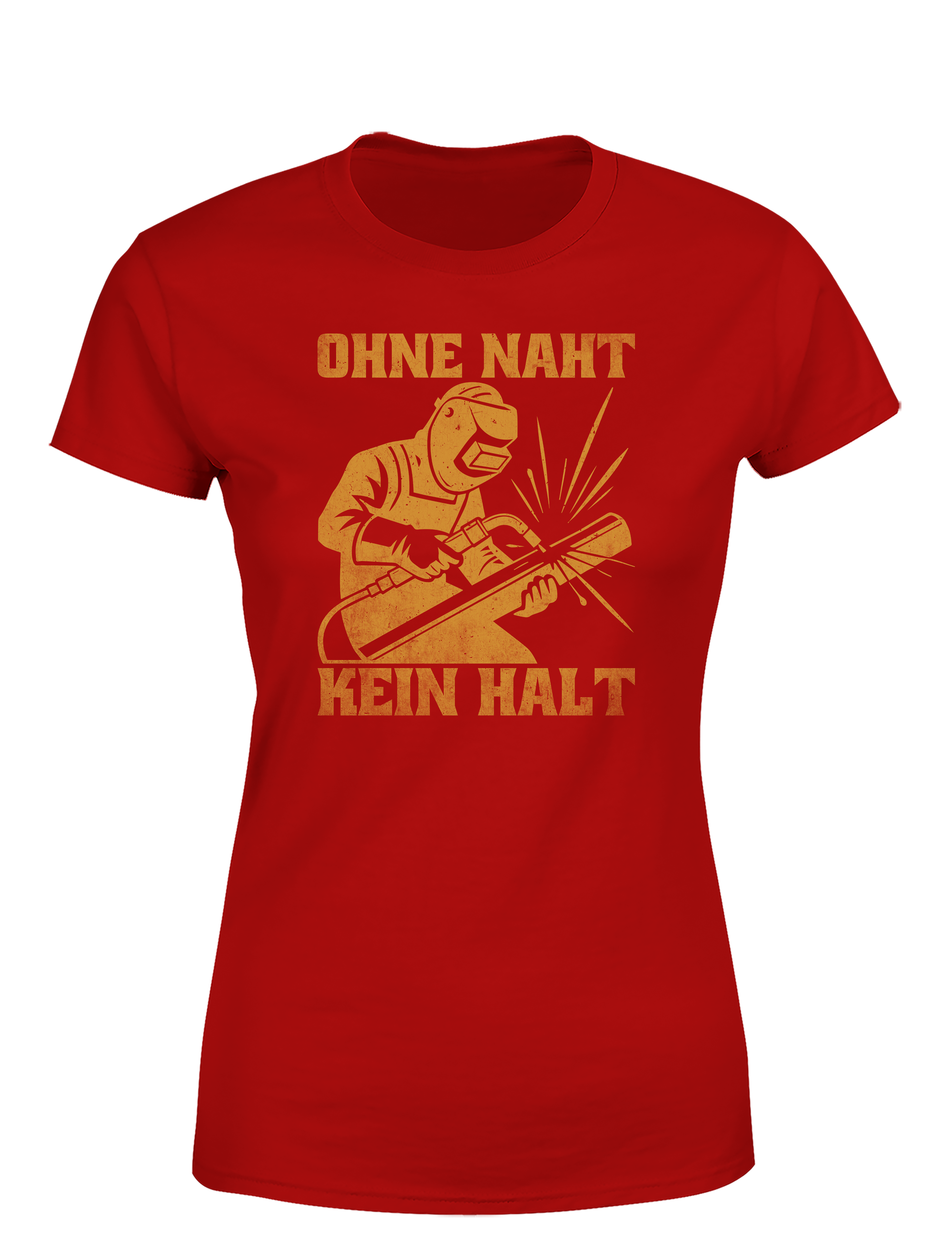 Ohne Naht kein Halt – Damen T-Shirt im Retro Stil | Lustiges Shirt für Schweißerinnen, Metallbauerinnen & Handwerkerinnen