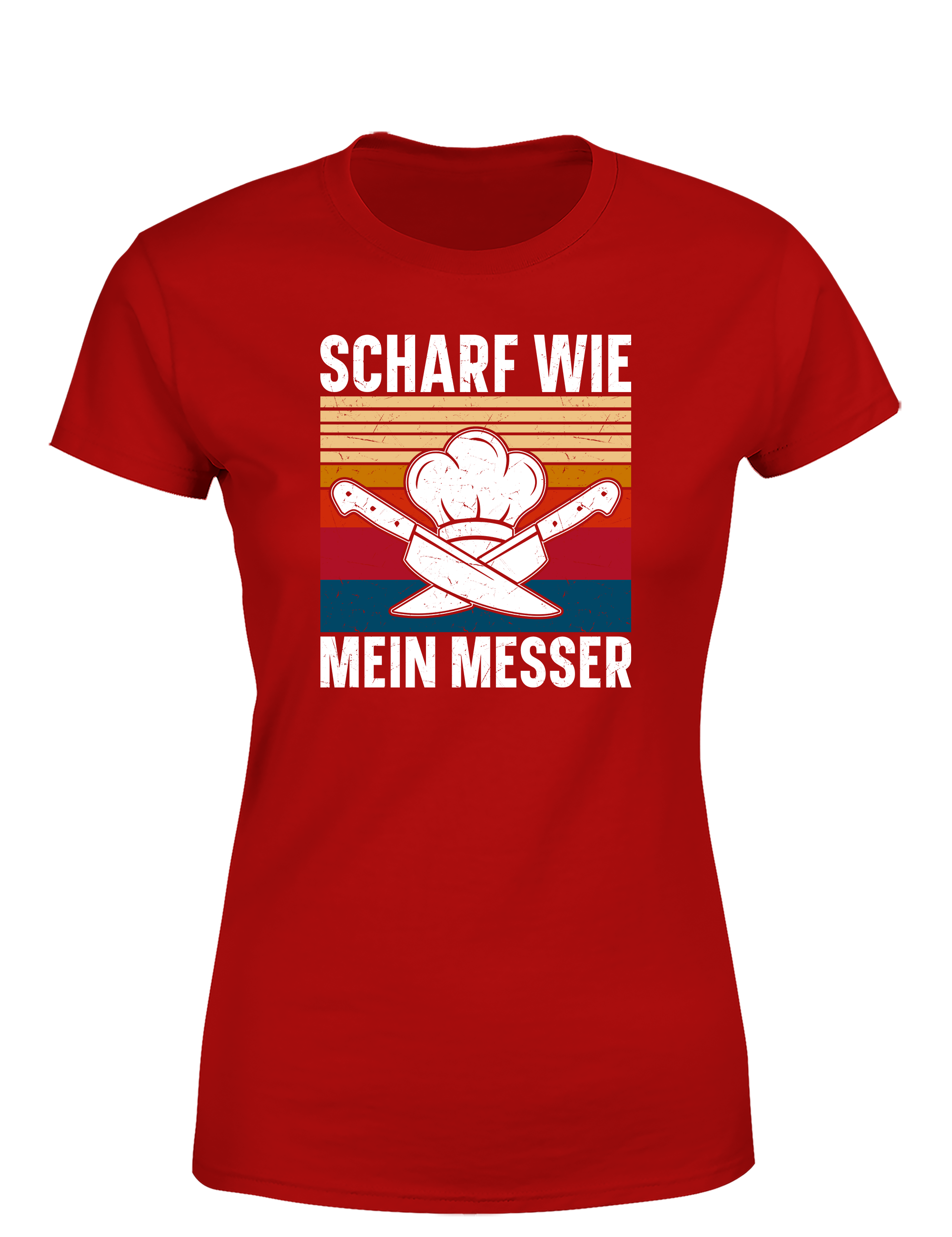 Damen T-Shirt „Scharf wie mein Messer“ | Cooles Koch Shirt für Frauen mit Küchenpower