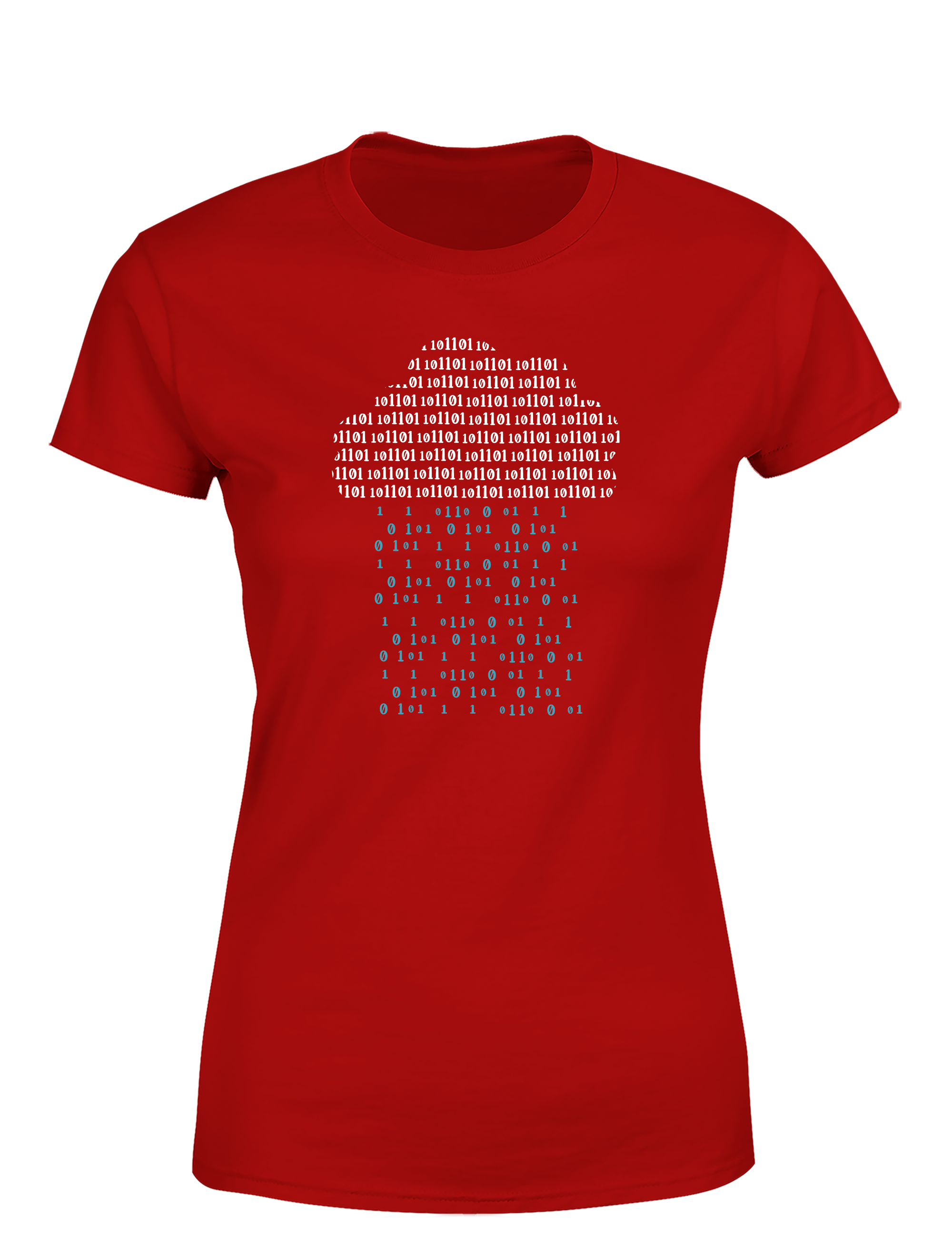 Binary Mushroom – Damen T-Shirt im Retro Stil | Lustiges Nerd Shirt für Gamerinnen, Programmiererinnen & IT-Fans