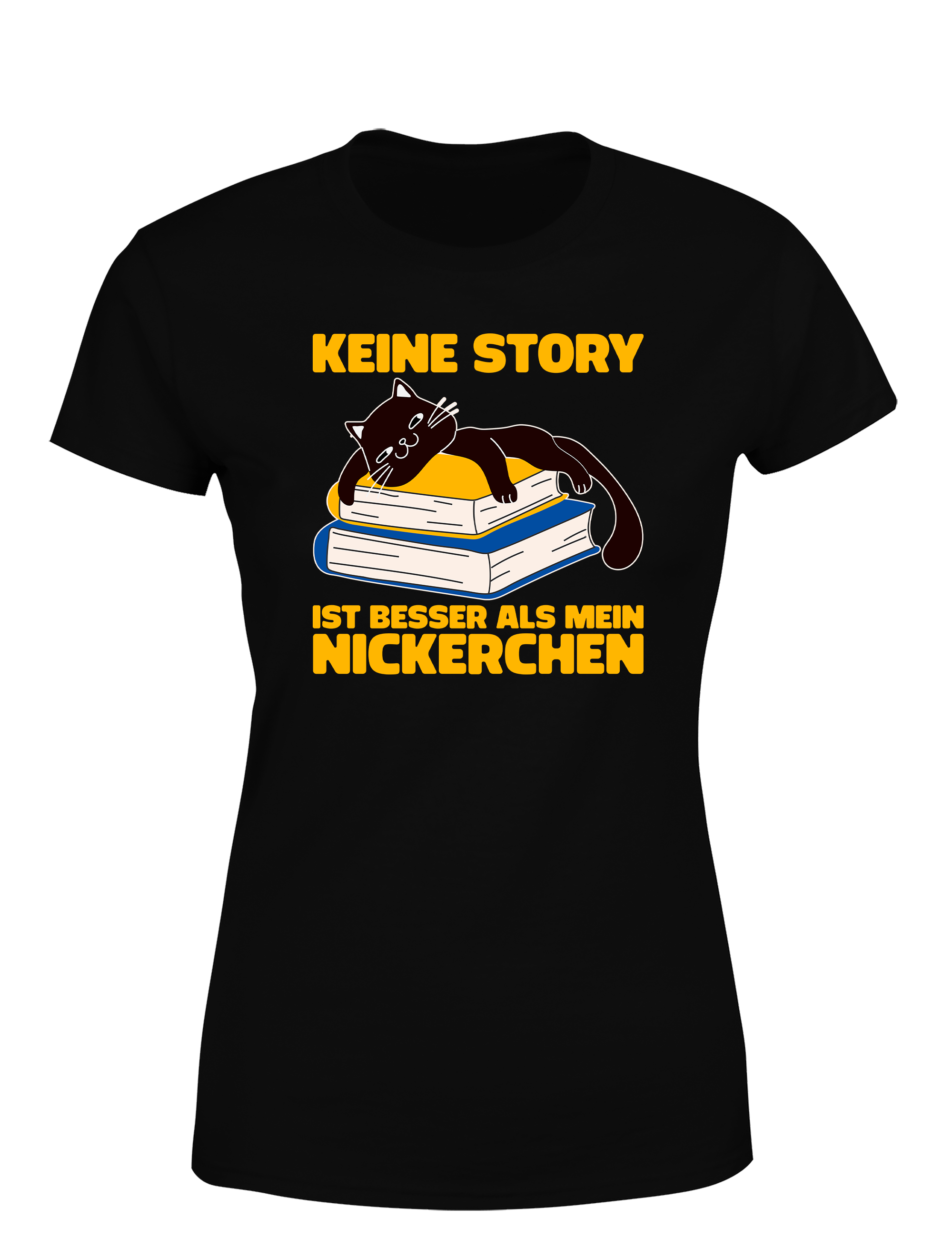 Keine Story ist besser als mein Nickerchen – Damen T-Shirt im Retro Stil | Lustiges Shirt für Leserinnen, Bibliothek & Geschenkidee