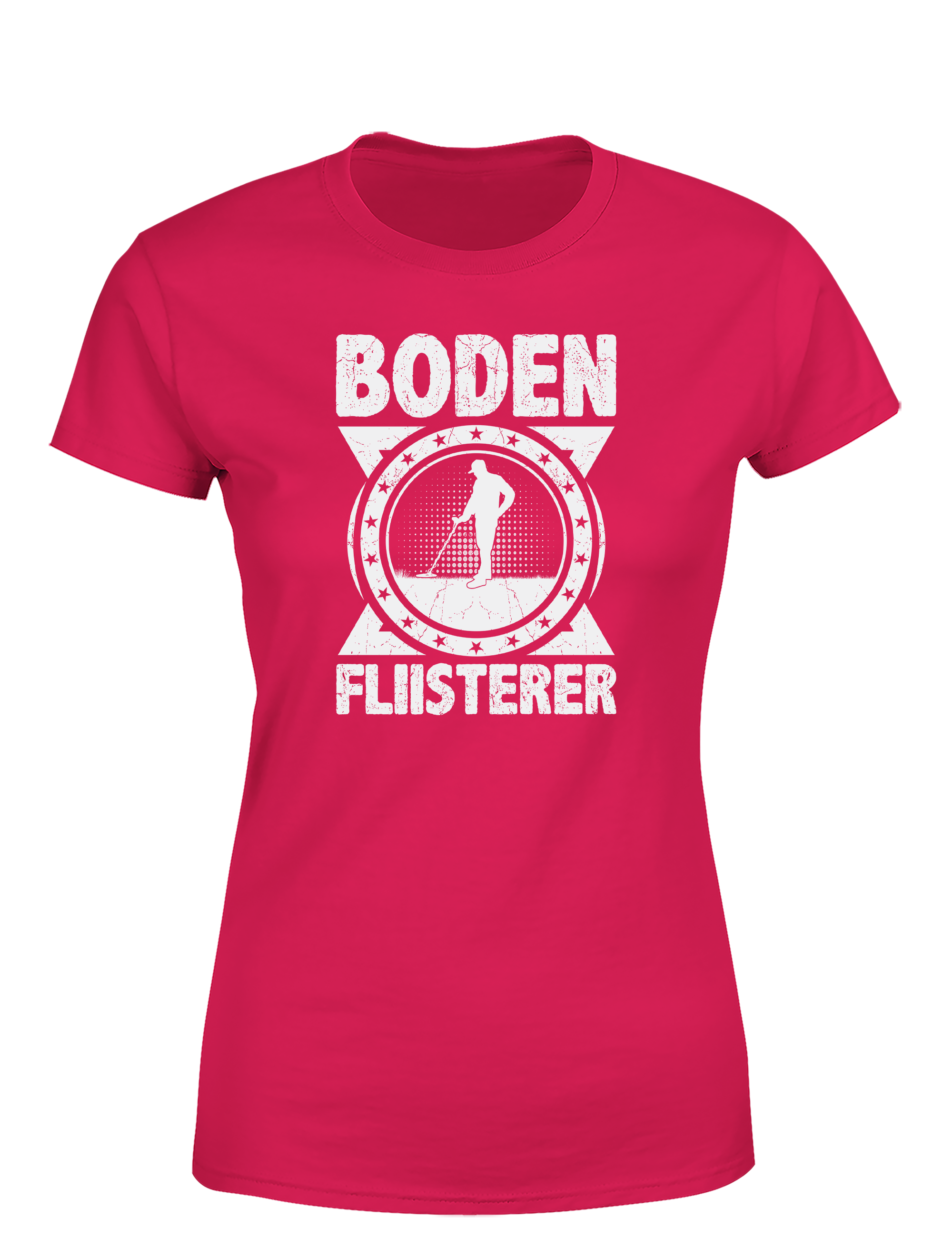 Bodenflüsterer – Damen T-Shirt im Retro Stil | Lustiges Shirt für Schatzsucherinnen, Hobby-Sondlerinnen & Geschenkidee