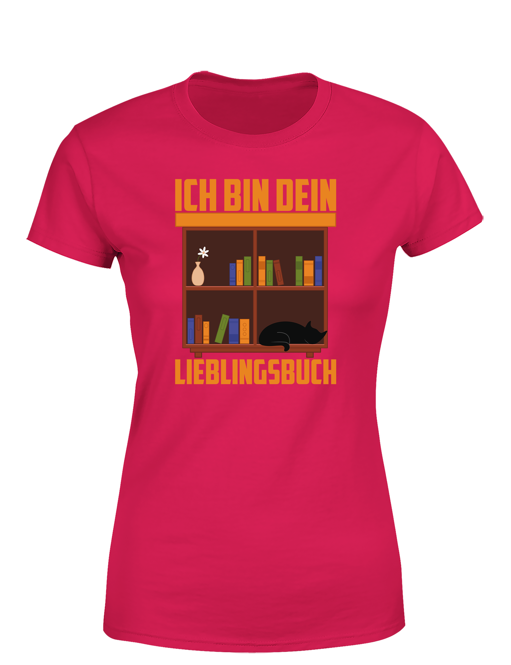 Ich bin dein Lieblingsbuch – Damen T-Shirt im Retro Stil | Lustiges Shirt für Leserinnen, Bibliothek & Geschenkidee