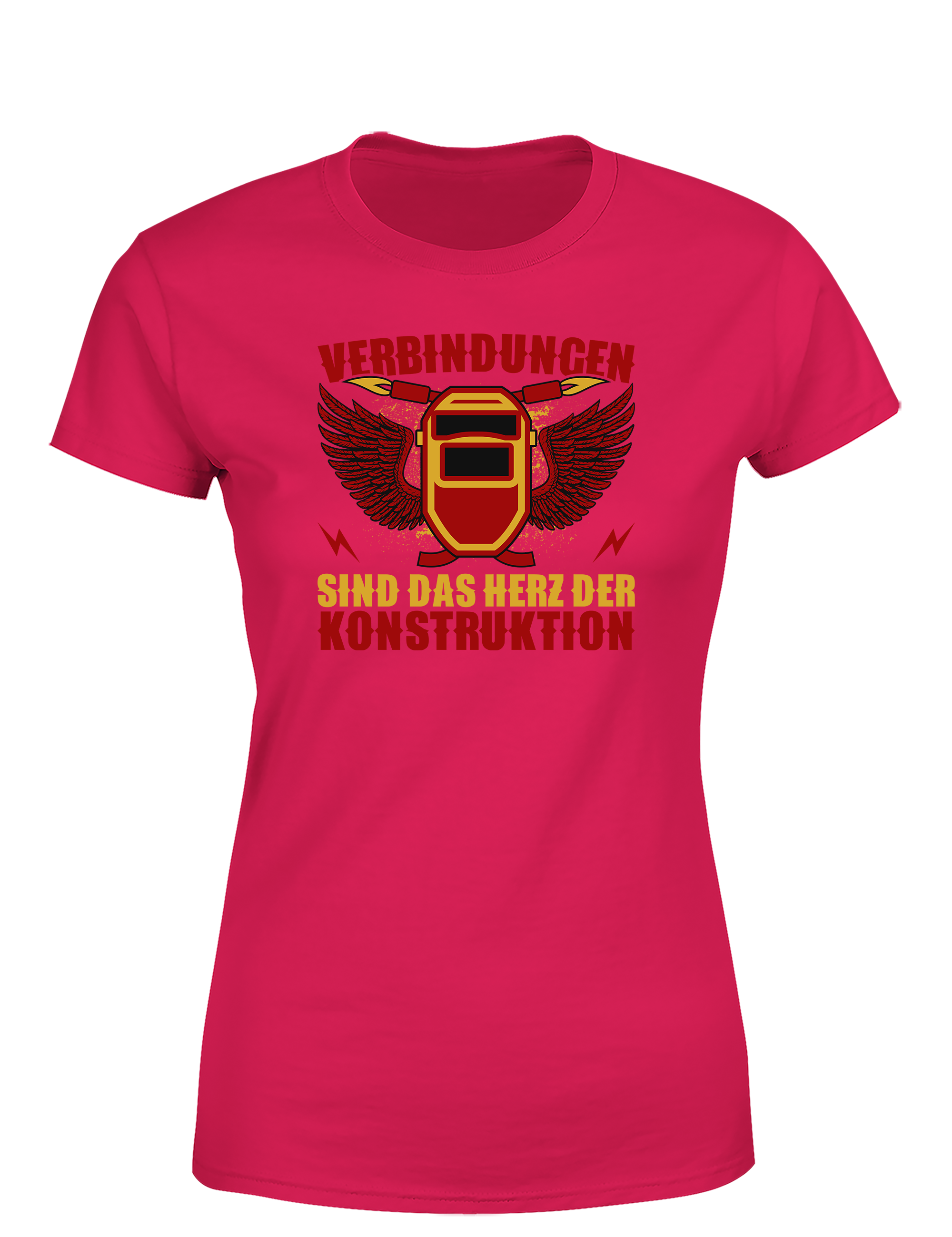 Verbindungen sind das Herz der Konstruktion – Damen T-Shirt im Retro Stil | Lustiges Shirt für Ingenieurinnen, Handwerkerinnen & Technik-Fans