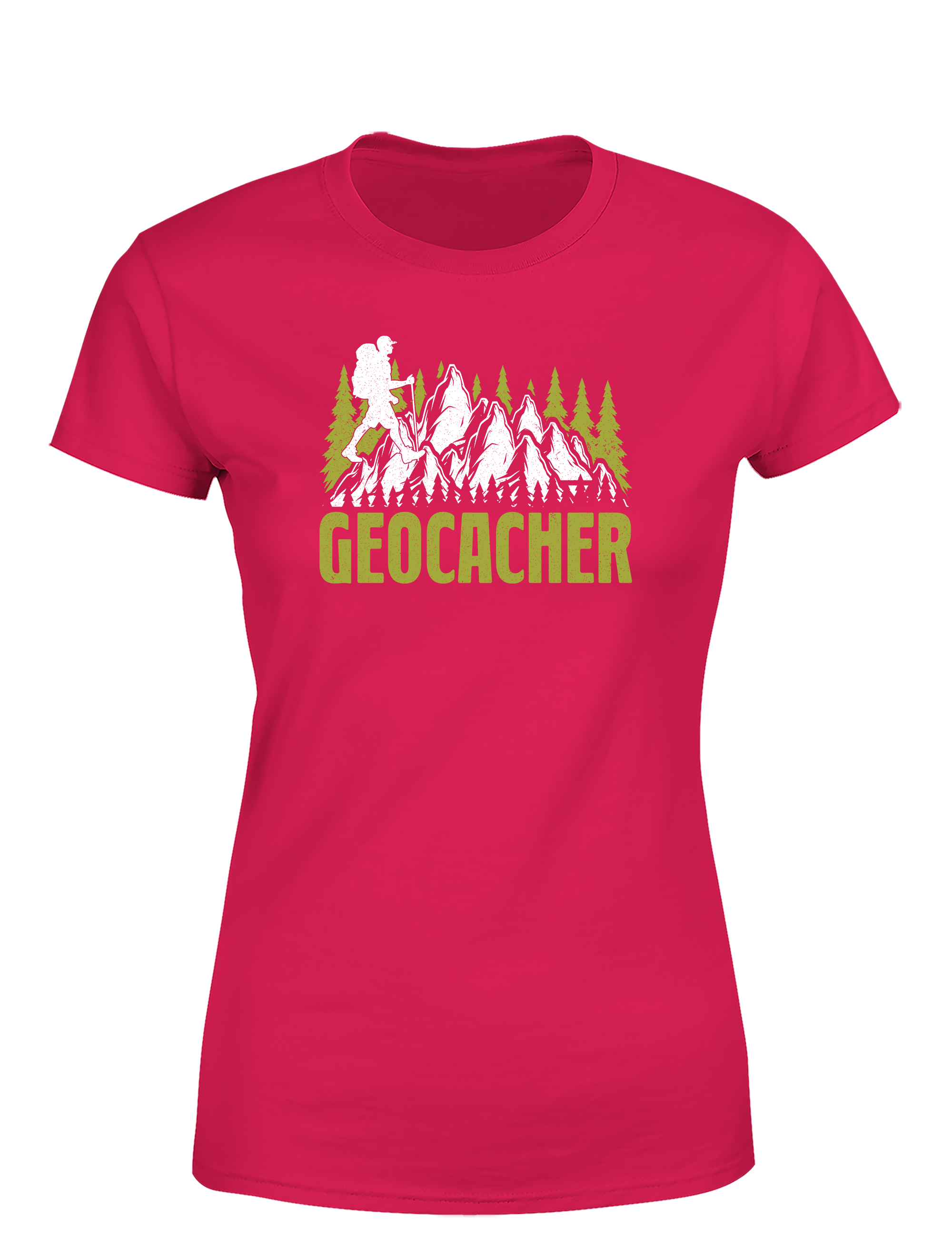 Geocacher – Damen T-Shirt im Retro Stil | Stylisches Shirt für Schatzsucherinnen, Abenteurerinnen & Outdoor-Fans