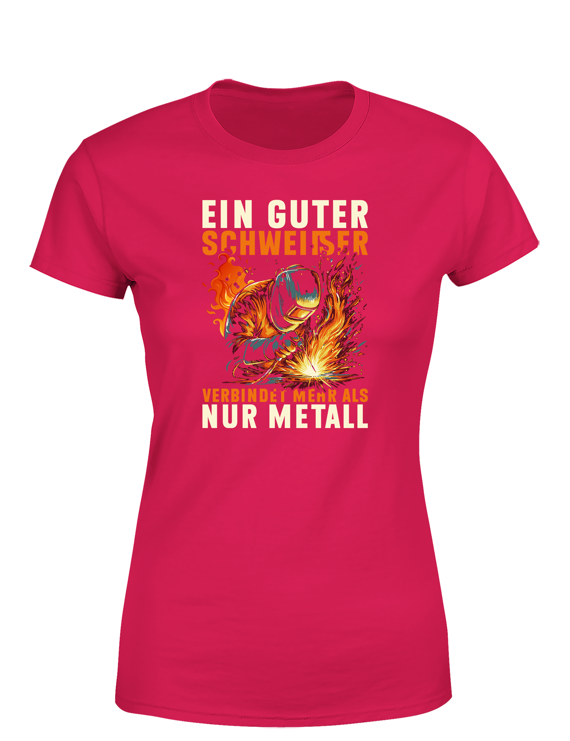 Ein guter Schweißer verbindet mehr als nur Metall – Damen T-Shirt im Retro Stil | Lustiges Shirt für Schweißerinnen, Metallbauerinnen & Handwerkerinnen
