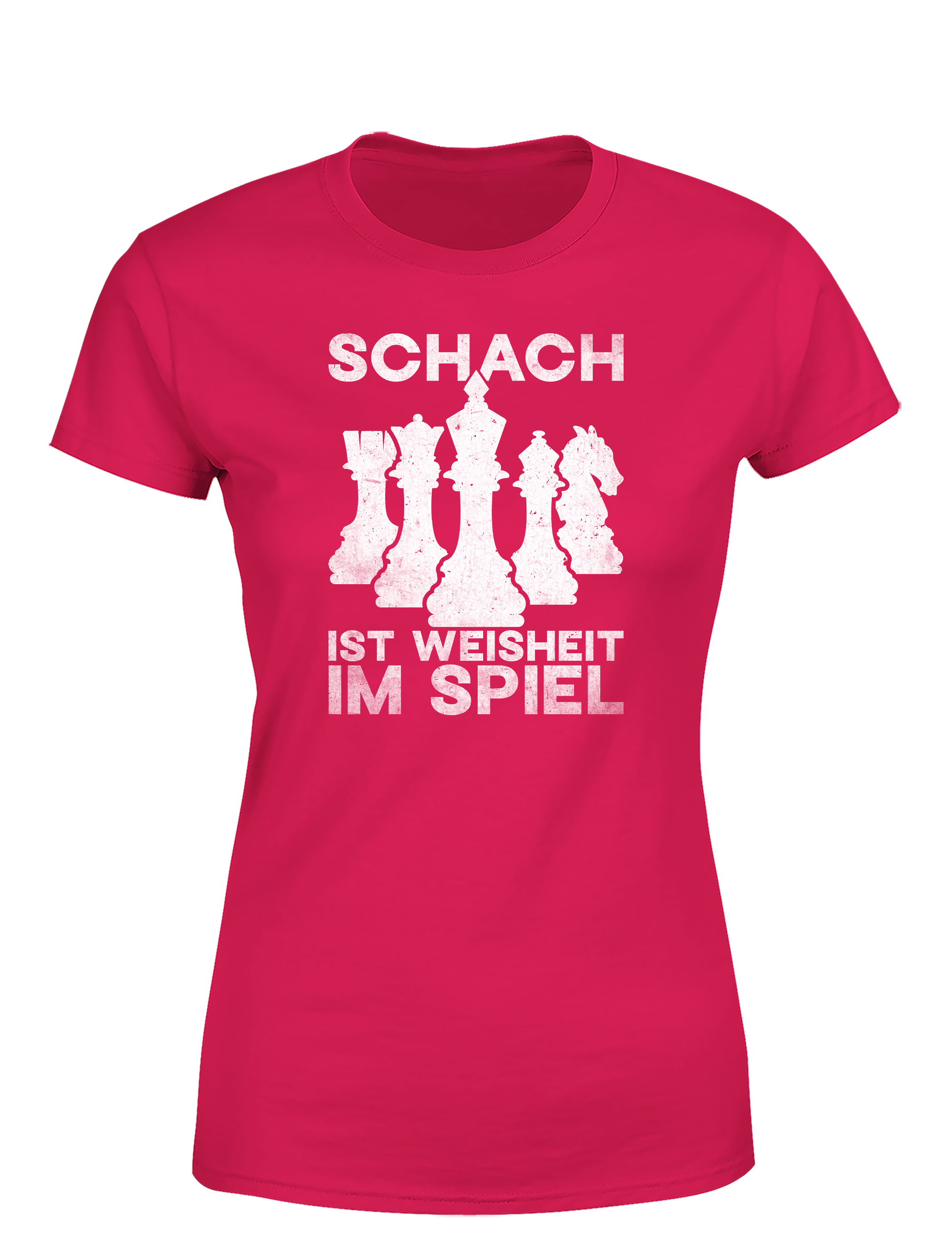 Schach ist Weisheit im Spiel – Damen T-Shirt im Retro Stil | Stylisches Damen Shirt für Schachspielerinnen, Turniere, Freizeit & Geschenkidee