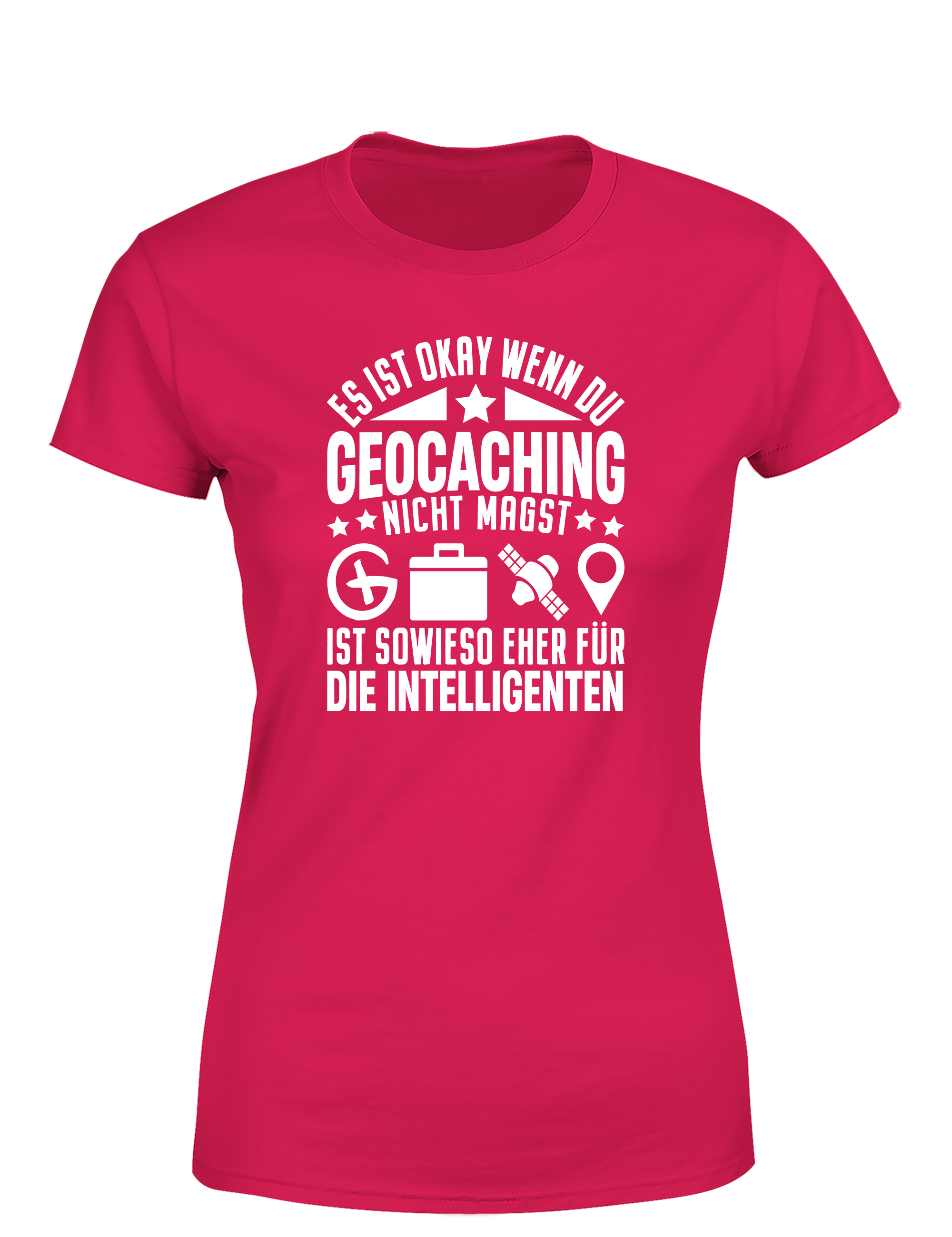 Es ist okay, wenn du Geocaching nicht magst – Damen T-Shirt im Retro Stil | Lustiges Shirt für Geocacherinnen, Schatzsucherinnen & Outdoor-Fans