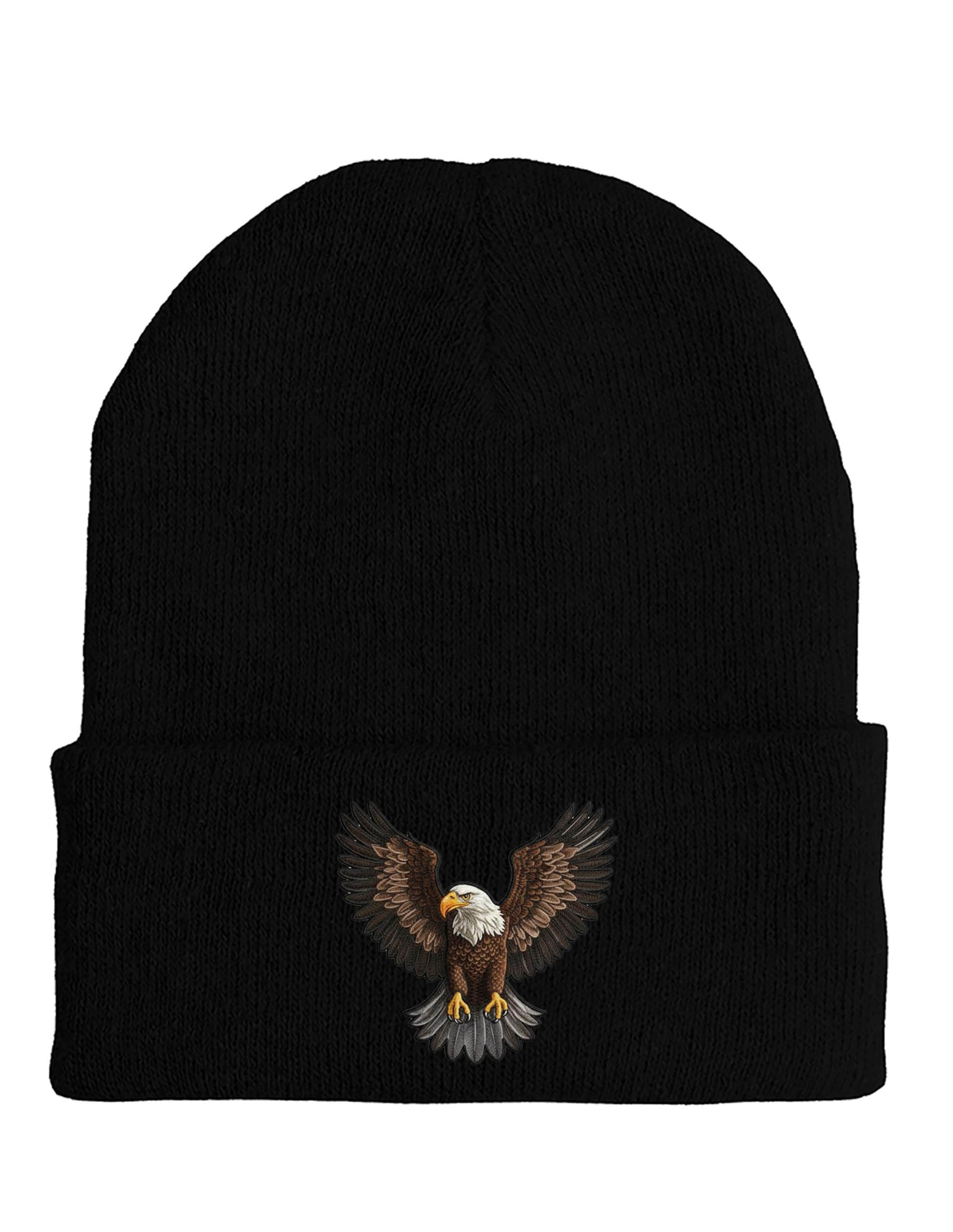 Strickmütze Majestic Eagle Bestickt mit Adler Motiv Wintermütze aus weichem Strickmaterial für Damen und Herren Unisex Beanie mit Tierstickerei