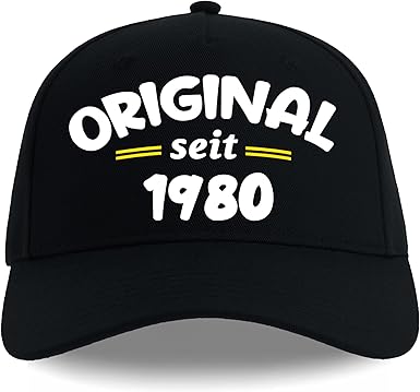 Cap runder Geburtstag 30. 40. 50. 60. 70. 80. geboren Limitierte Edition Herren Damen Frauen verstellbar 53-61 cm recycelter Polyester Original seit Jahrgang