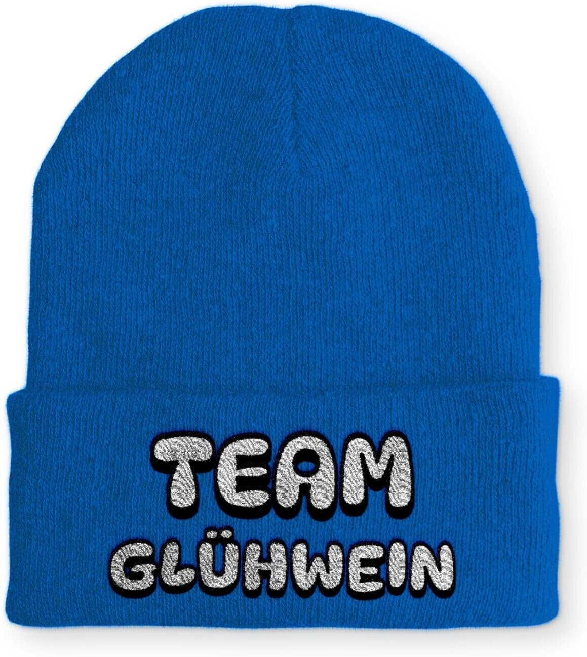 Beanie Team Glühwein Comic Wintermütze Mütze mit lustigem Spruch
