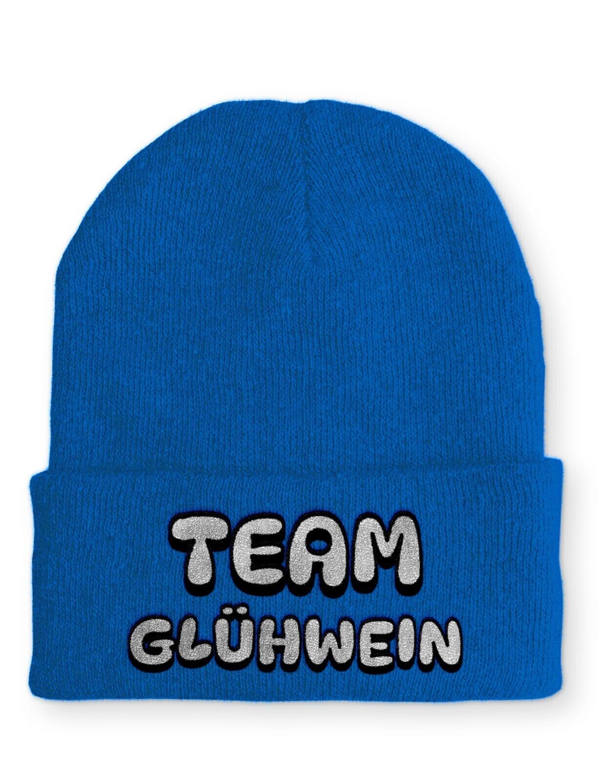 Beanie Team Glühwein Comic Wintermütze Mütze mit lustigem Spruch