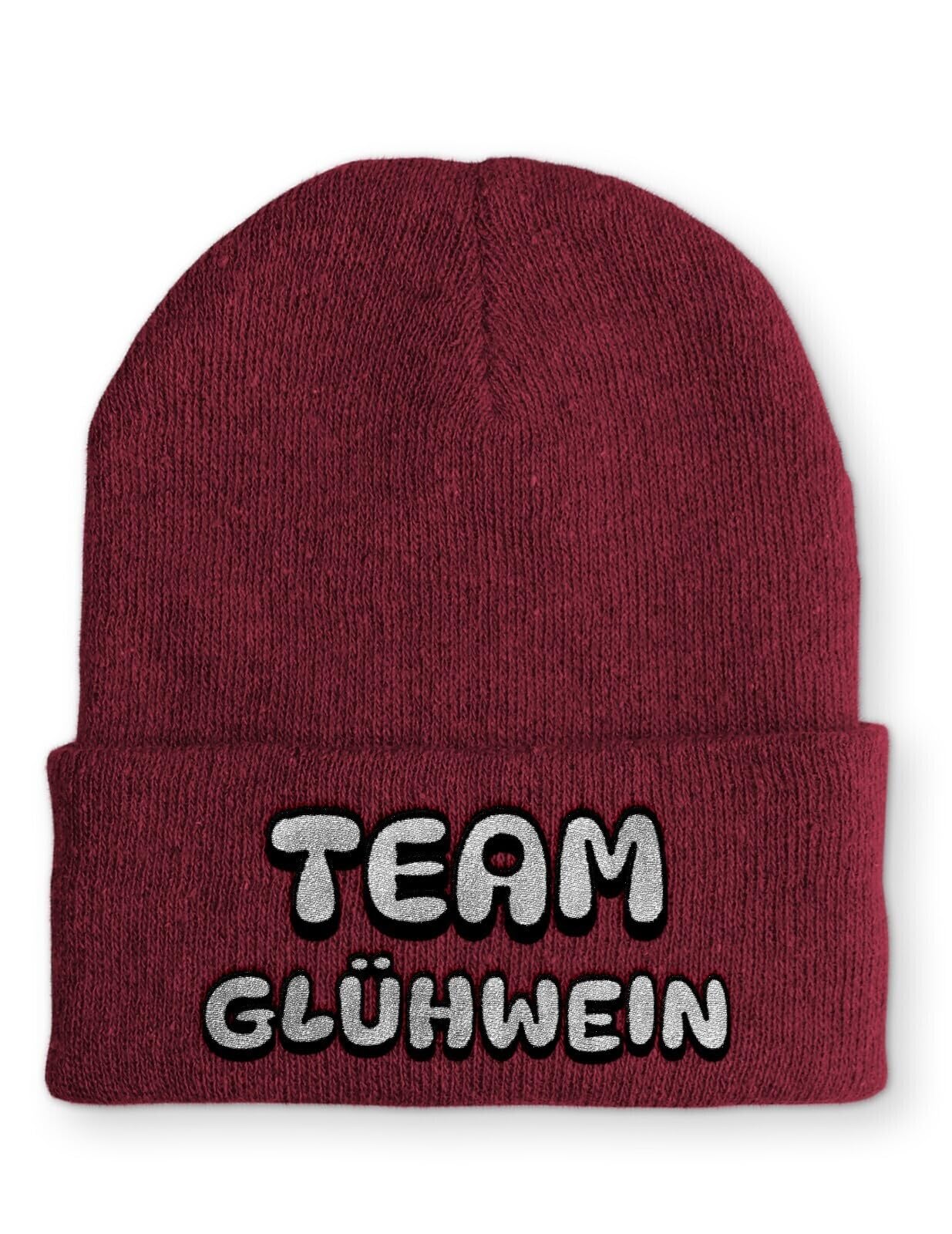 Beanie Team Glühwein Comic Wintermütze Mütze mit lustigem Spruch