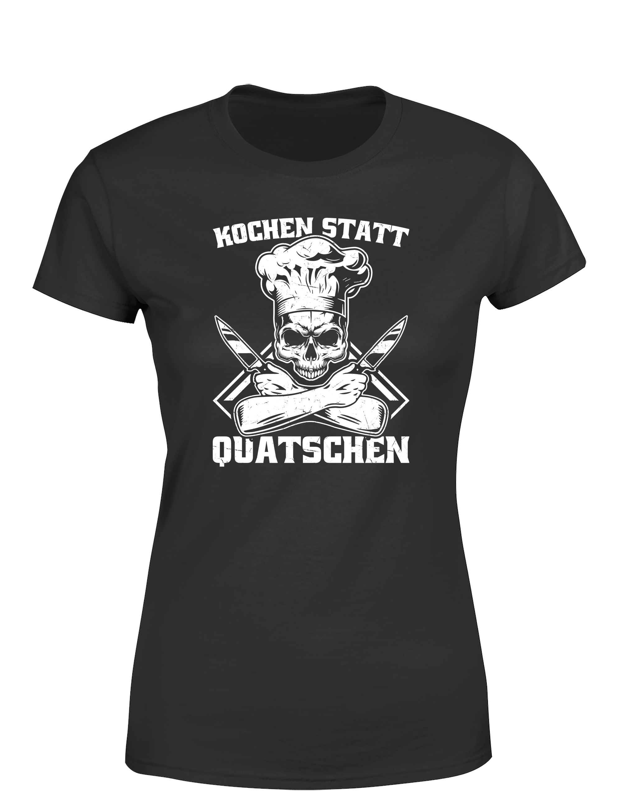 Damen T-Shirt „Kochen statt Quatschen“ | Cooles Koch Shirt für Frauen mit Humor