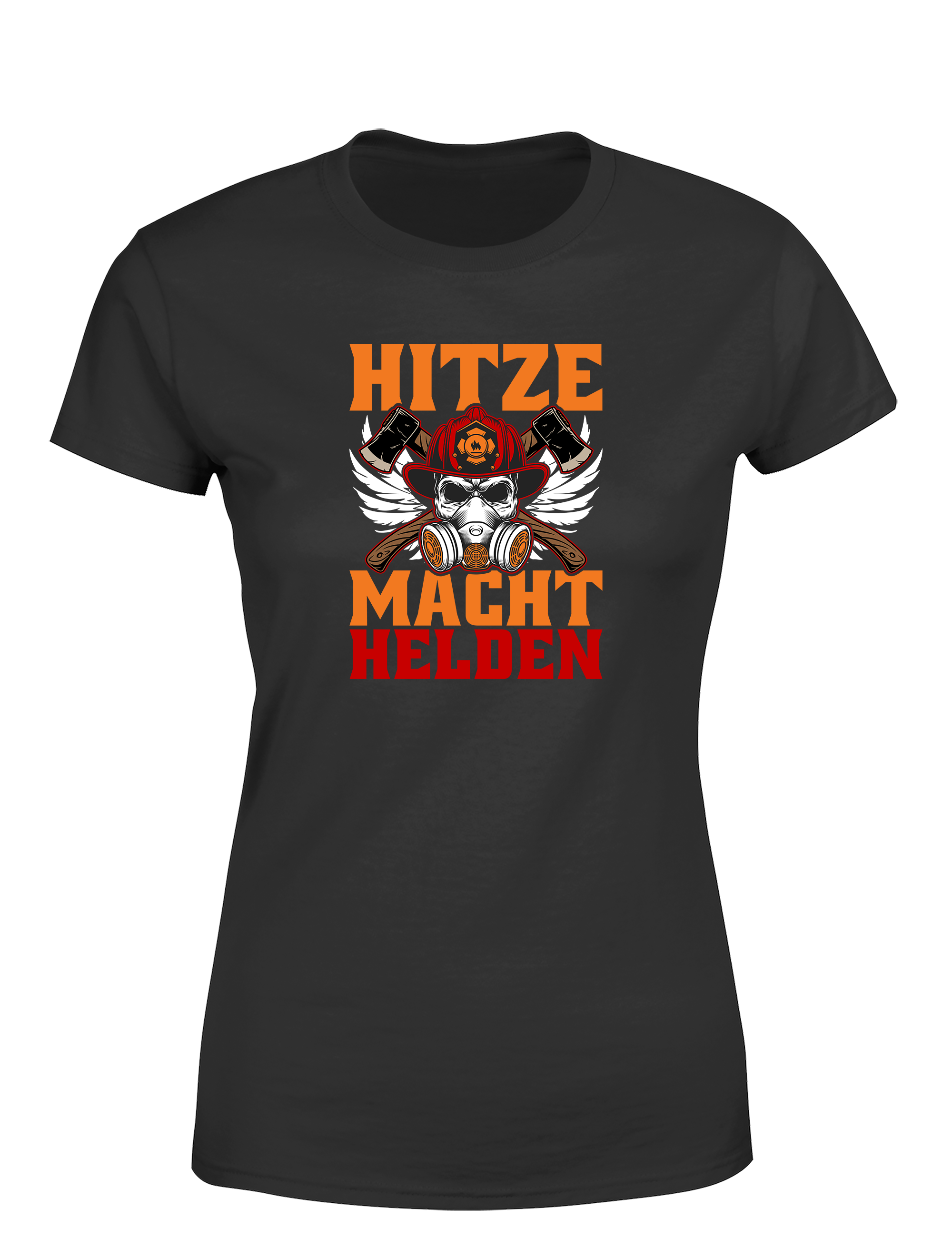 Hitze Macht Helden – Damen Feuerwehr T-Shirt | Starkes Firefighter Shirt für Frauen im Einsatz