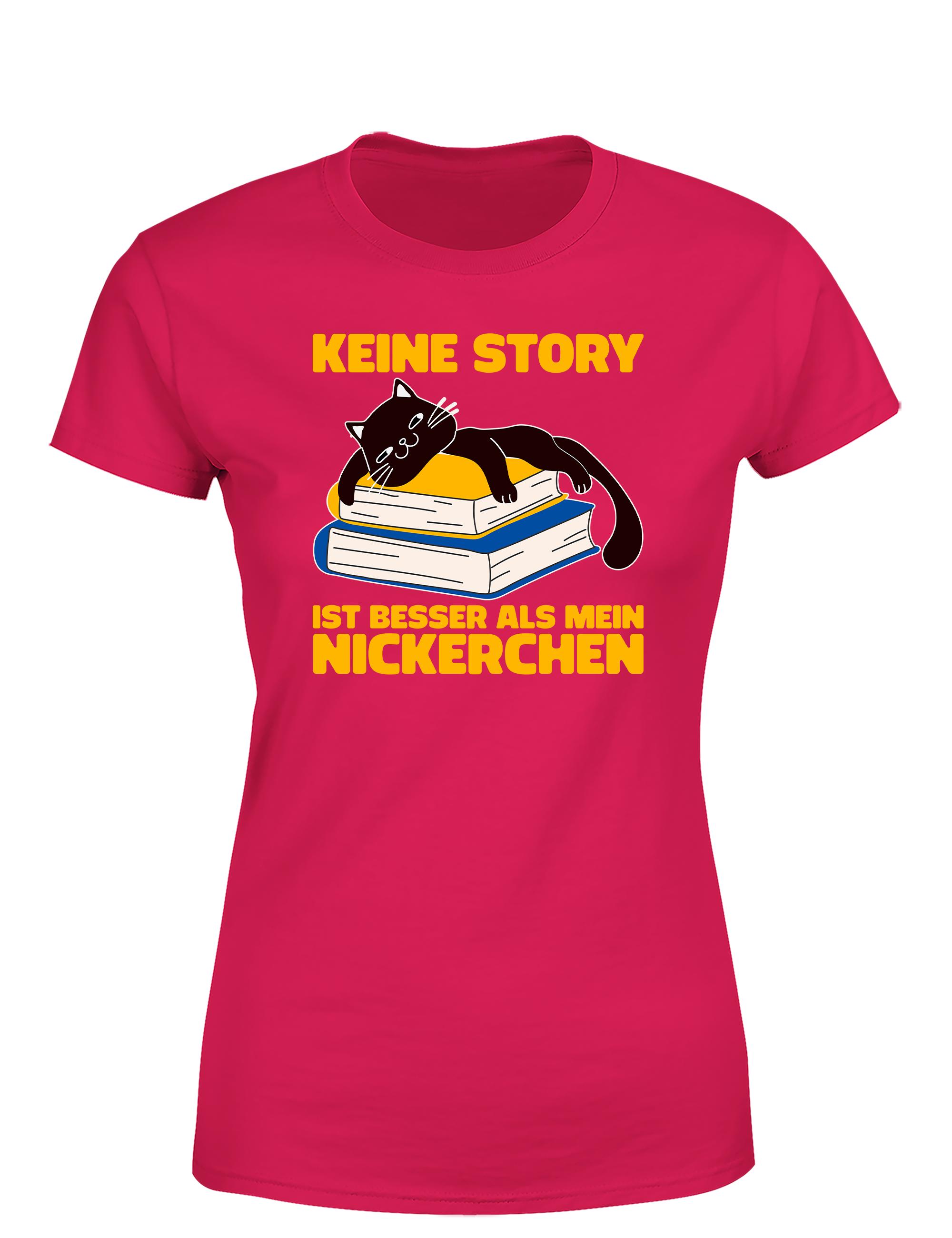 Keine Story ist besser als mein Nickerchen – Damen T-Shirt im Retro Stil | Lustiges Shirt für Leserinnen, Bibliothek & Geschenkidee
