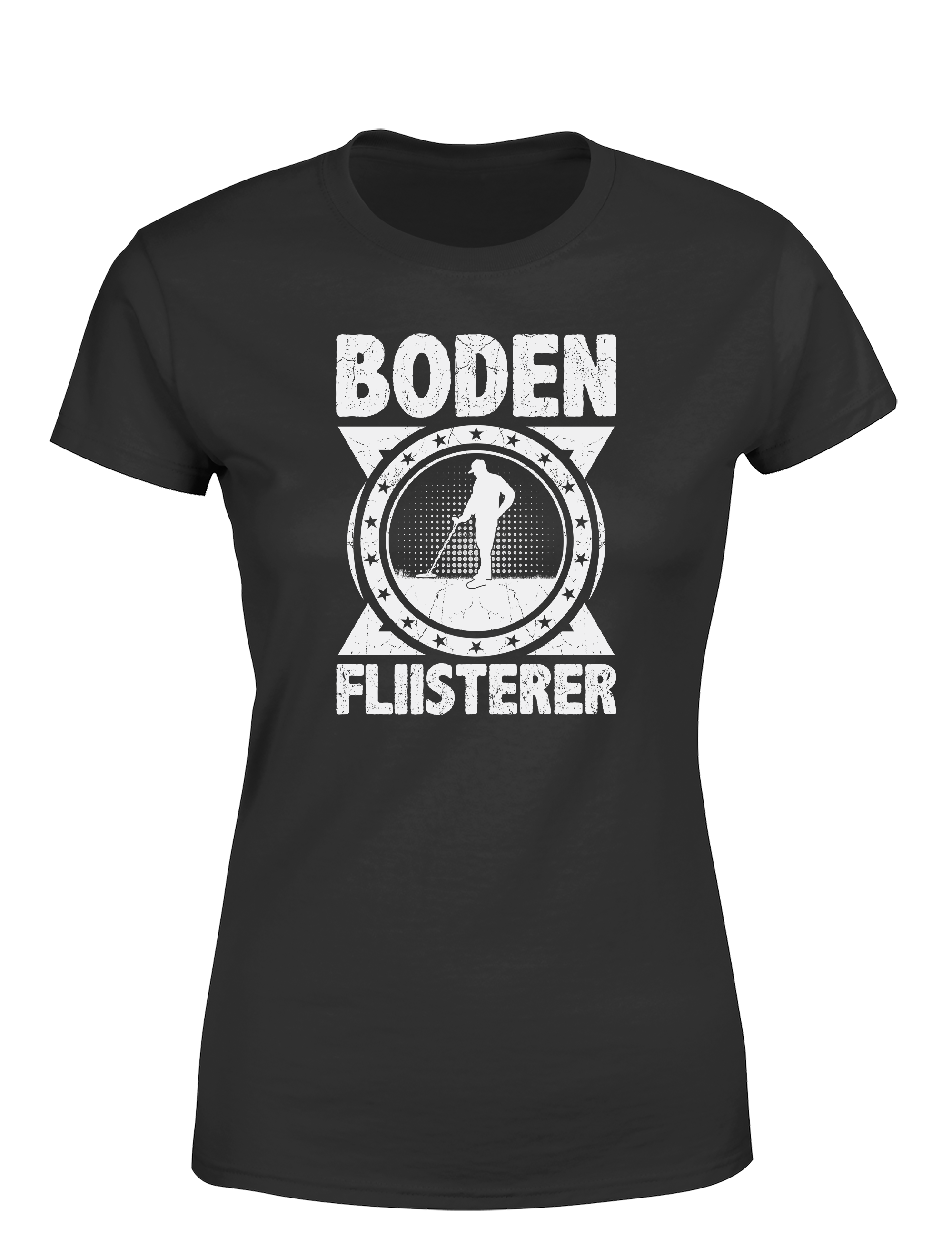 Bodenflüsterer – Damen T-Shirt im Retro Stil | Lustiges Shirt für Schatzsucherinnen, Hobby-Sondlerinnen & Geschenkidee