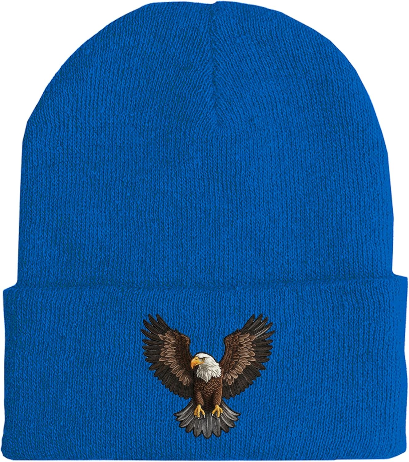 Strickmütze Majestic Eagle Bestickt mit Adler Motiv Wintermütze aus weichem Strickmaterial für Damen und Herren Unisex Beanie mit Tierstickerei