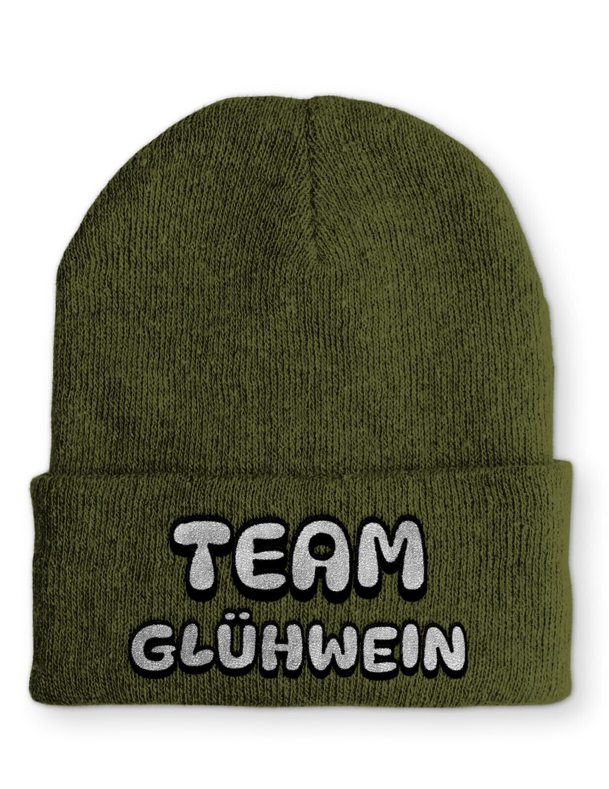 Beanie Team Glühwein Comic Wintermütze Mütze mit lustigem Spruch